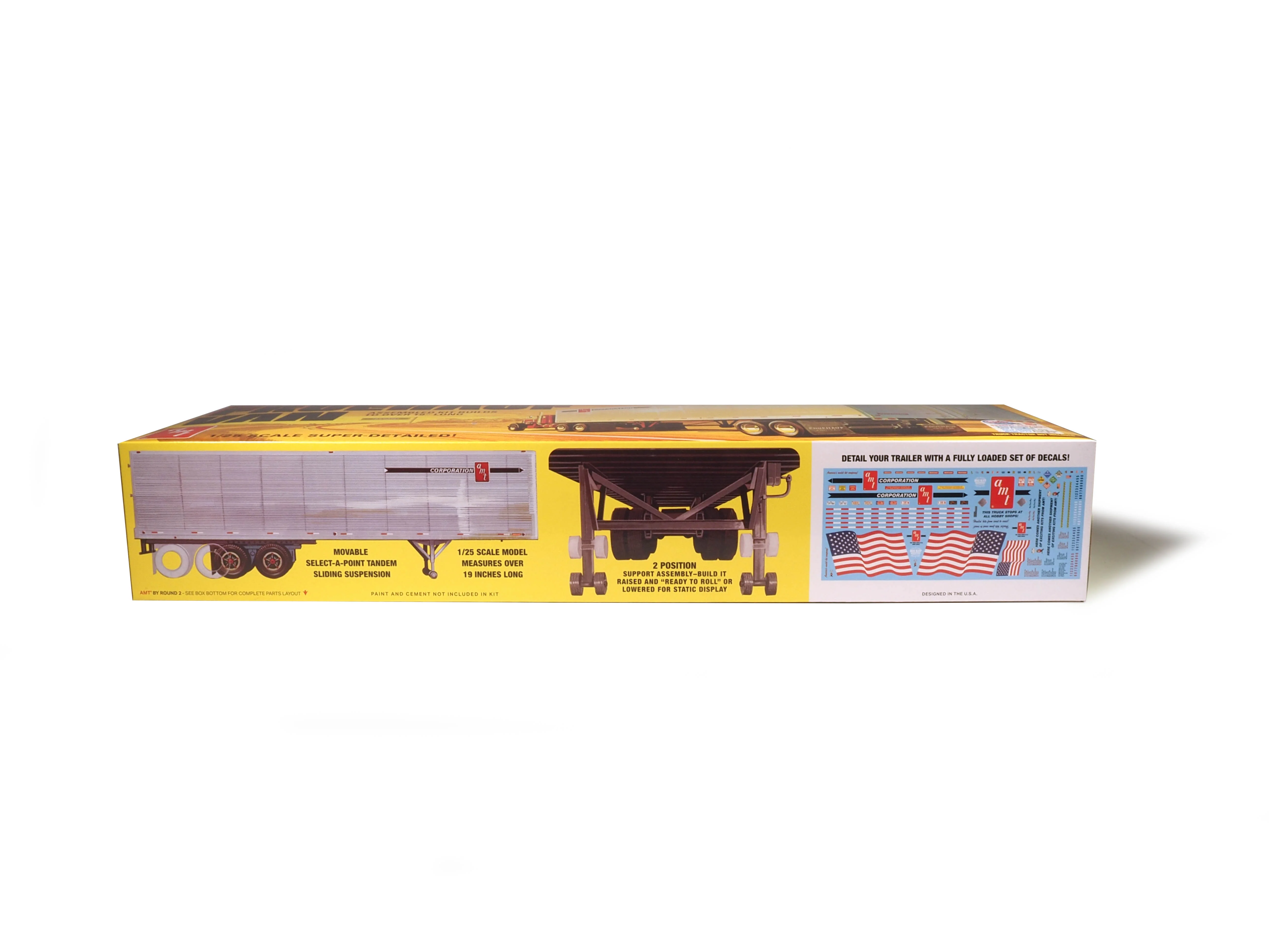 AMT Fruehauf 40' Beaded Van Trailer 1:25 Scale Model Kit - Image 3