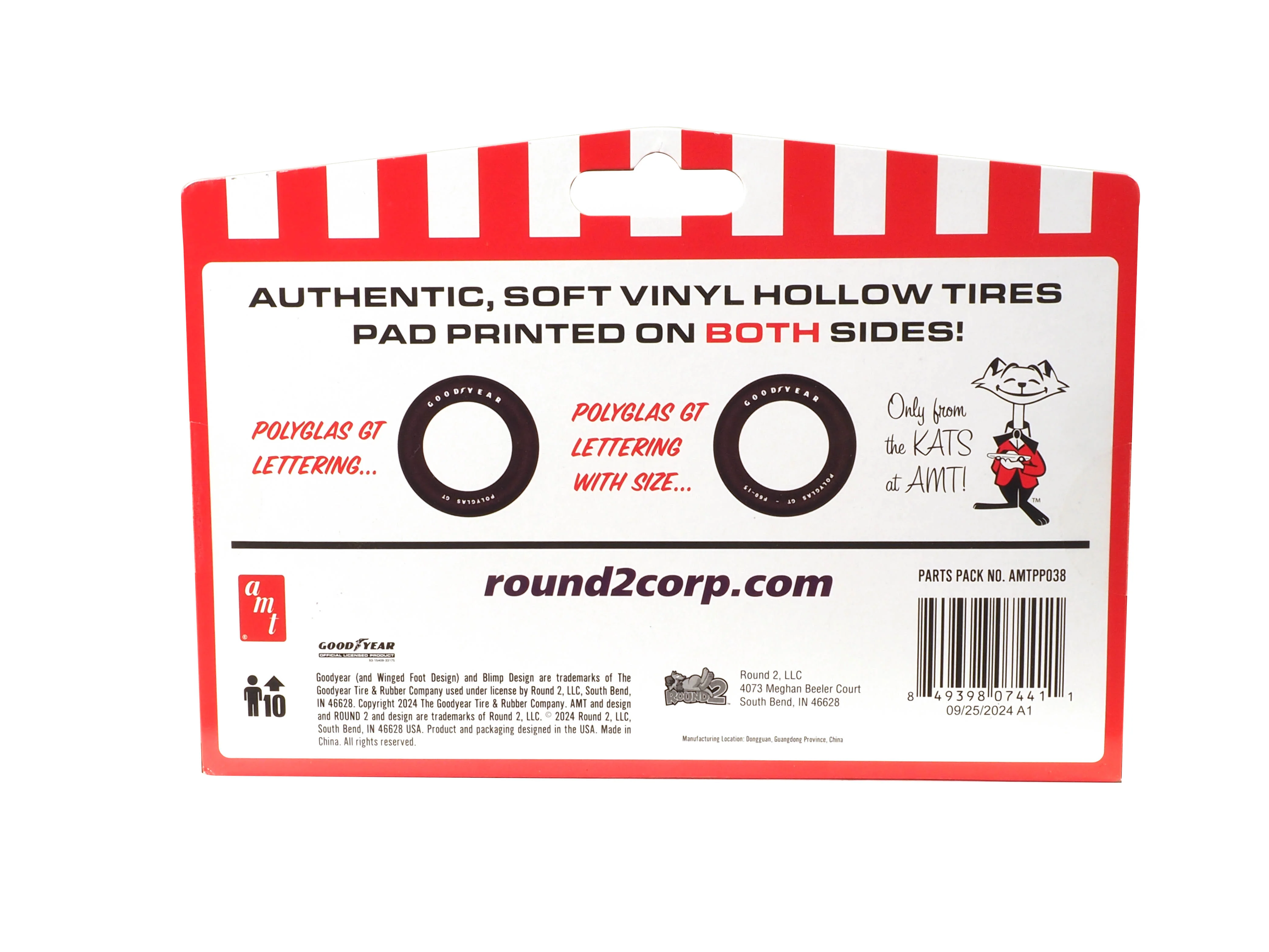 AMT Goodyear Polyglas GT Tire Parts Pack 1:25 Scale Model Kit - Image 2