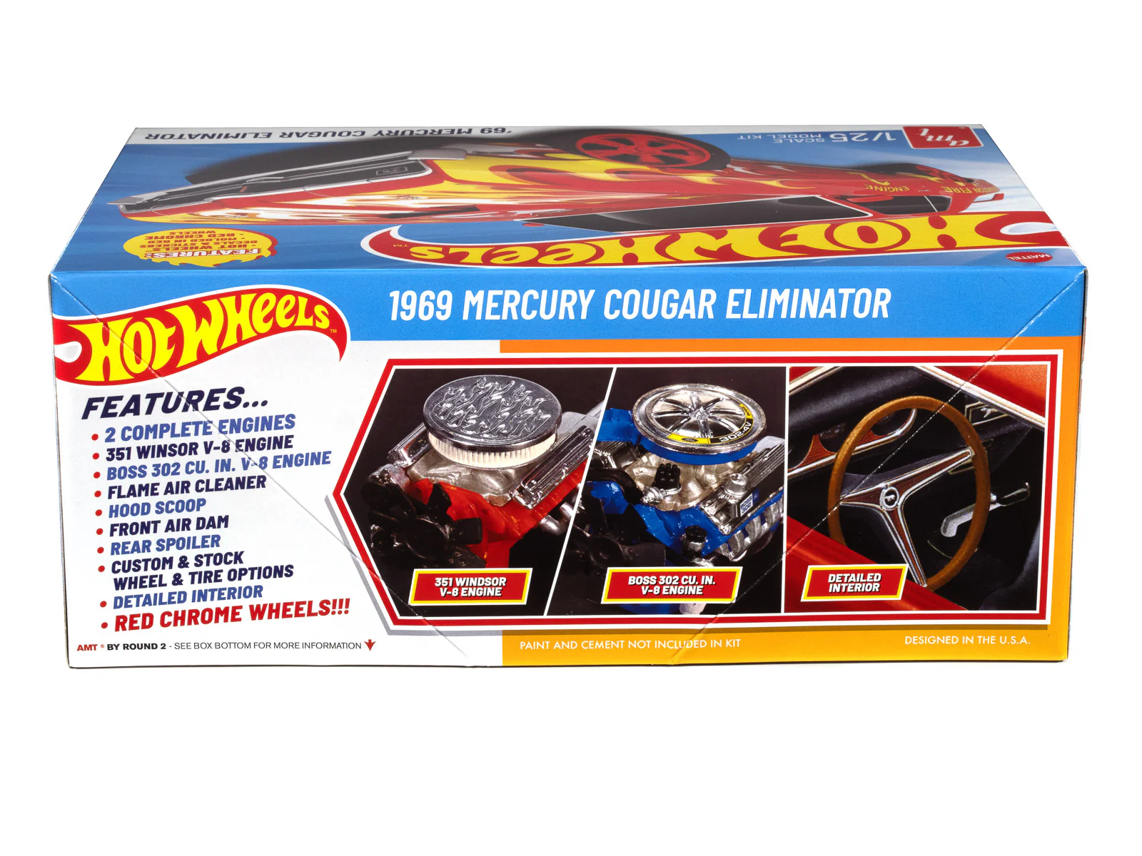 AMT Hot Wheels 1969 Mercury Cougar Eliminator 1:25 Scale Model Kit - Image 3
