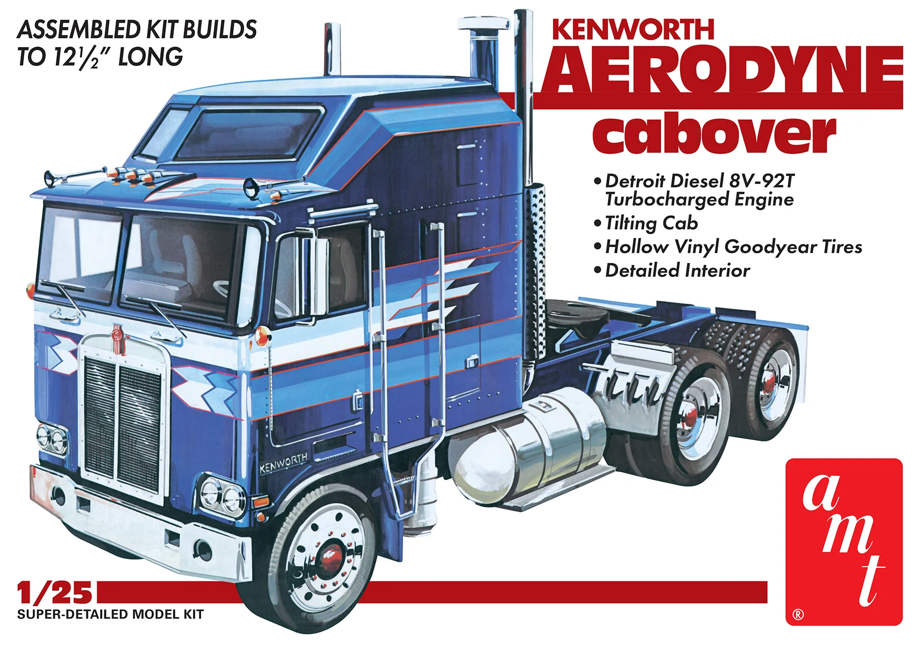 AMT Kenworth Aerodyne Cabover 1:25 Scale Model Kit - Image 5