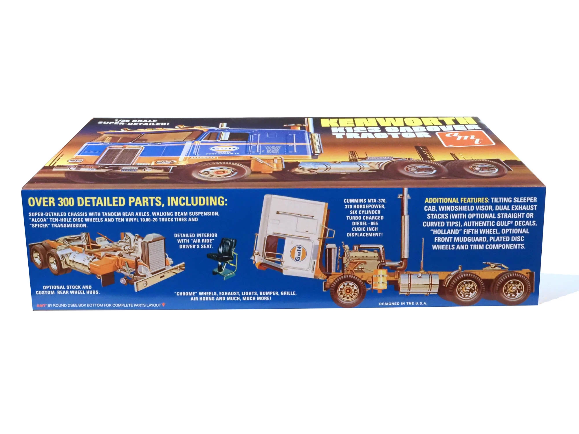 AMT Kenworth K-123 Cabover Gulf 1:25 Scale Model Kit - Image 3