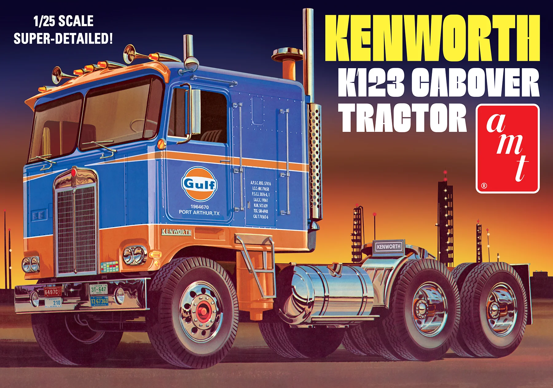 AMT Kenworth K-123 Cabover Gulf 1:25 Scale Model Kit - Image 5