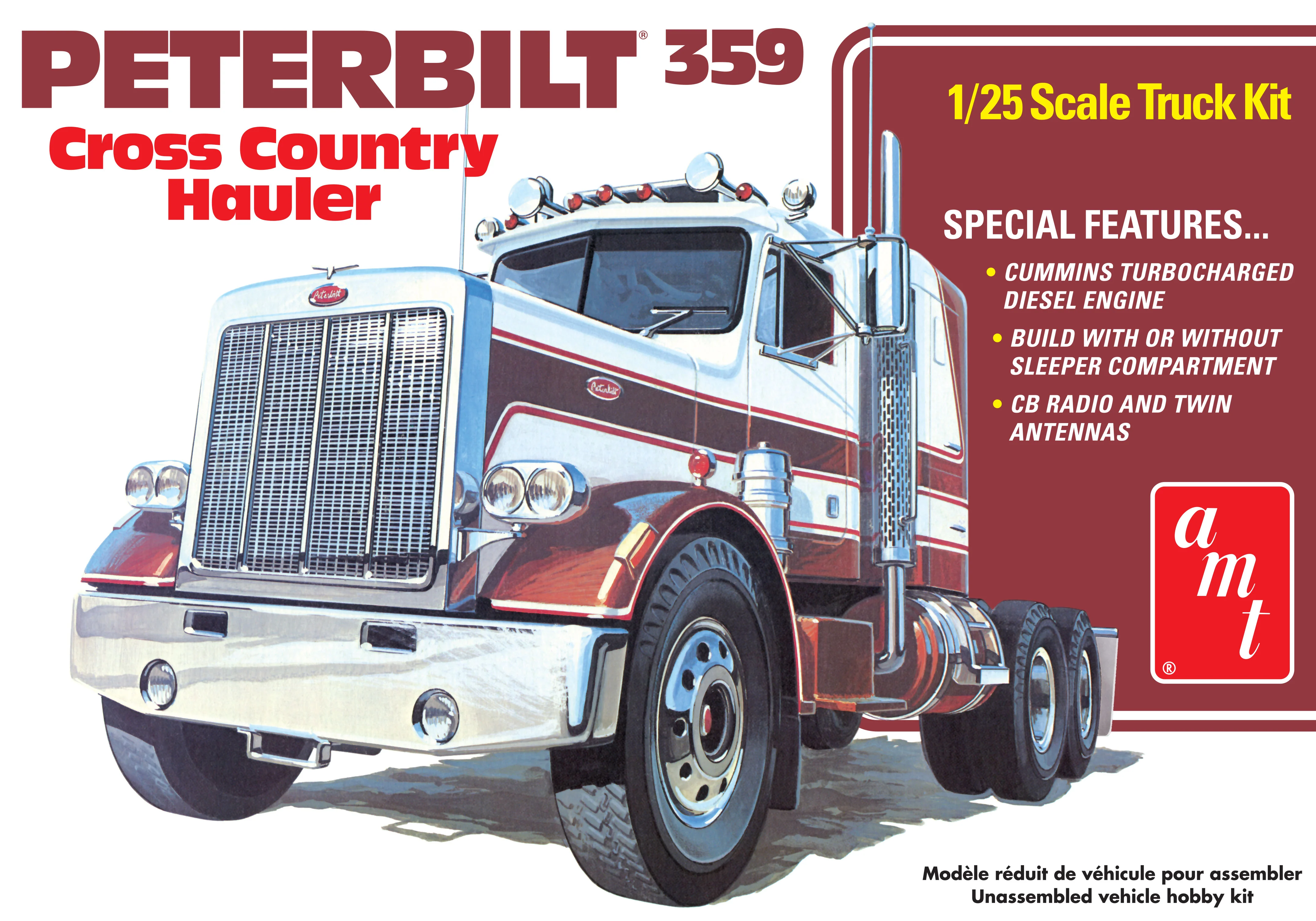 AMT Peterbilt 359 "Cross Country Hauler" 1:25 Scale Model Kit - Image 5
