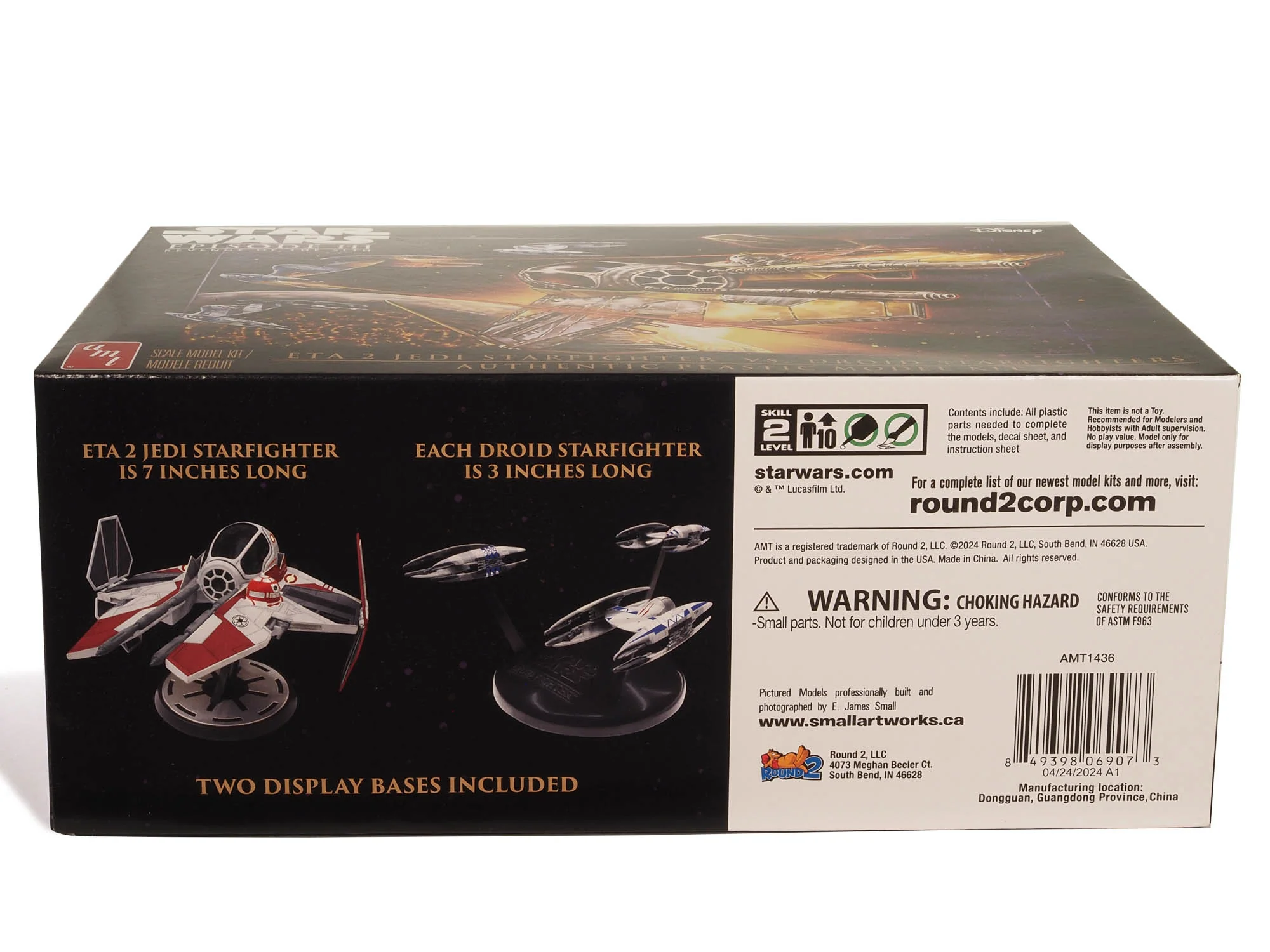 Star Wars: Revenge of the Sith Jedi Starfighter vs Droid Fighters 1:48 Scale Model Kit - Image 3