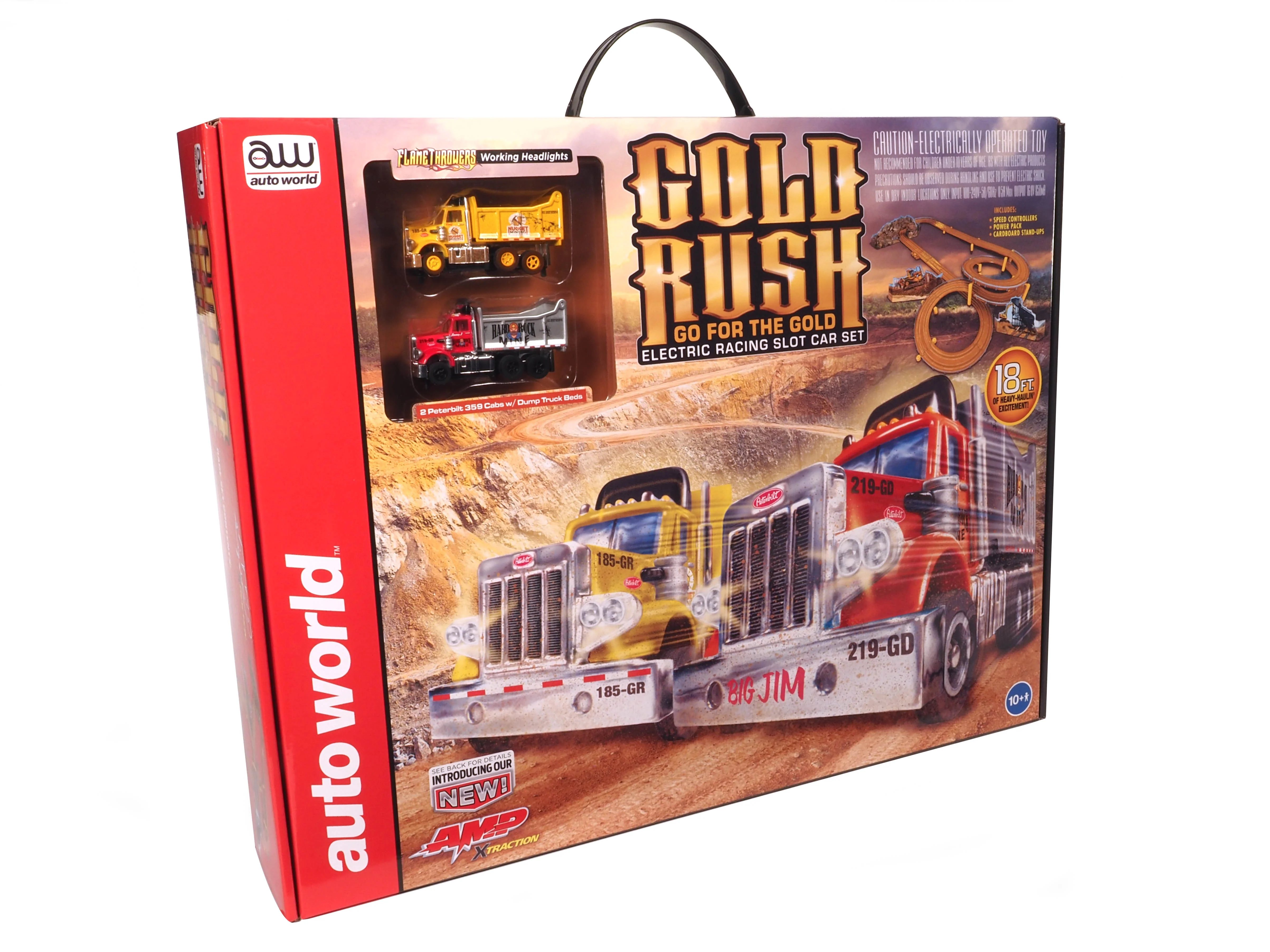 Auto World 18' Gold Rush "Go for the Gold" Slot Race Set HO Scale - Image 5