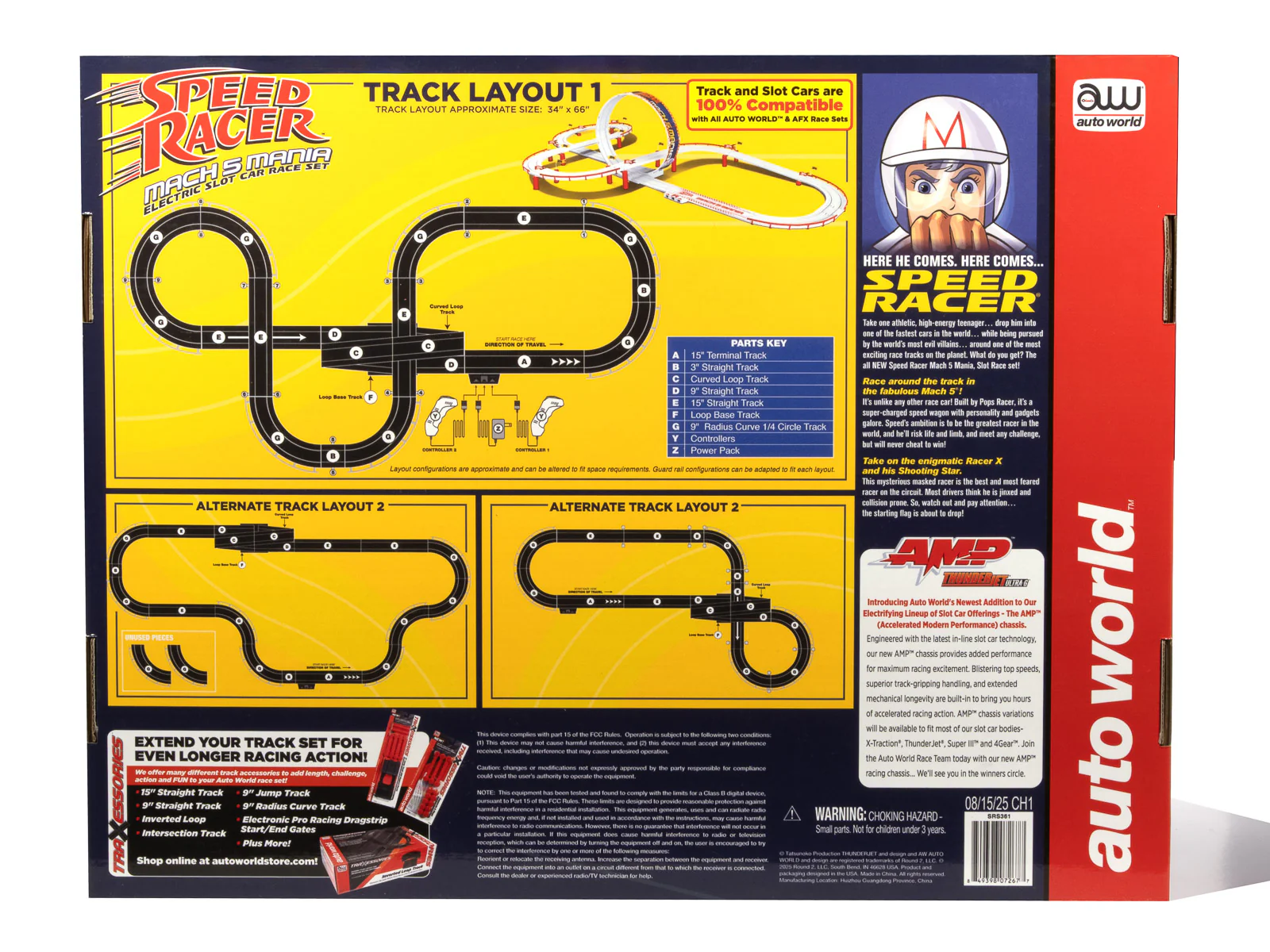 Auto World 17' Speed Racer Mach 5 Mania Slot Race Set HO Scale - Image 4