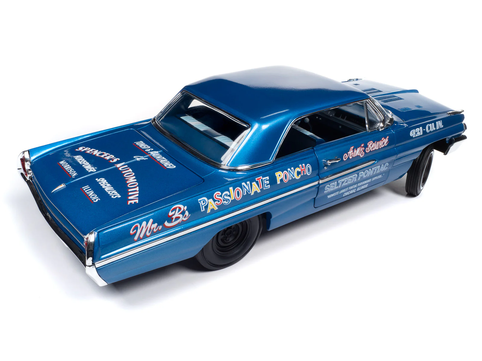 Auto World 1962 Pontiac Catalina Hardtop Legends of the Quarter Mile 1:18 Scale Diecast - Image 4