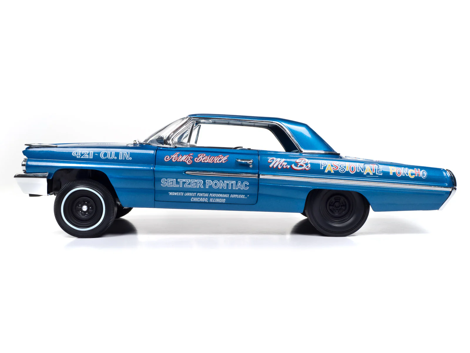 Auto World 1962 Pontiac Catalina Hardtop Legends of the Quarter Mile 1:18 Scale Diecast - Image 5