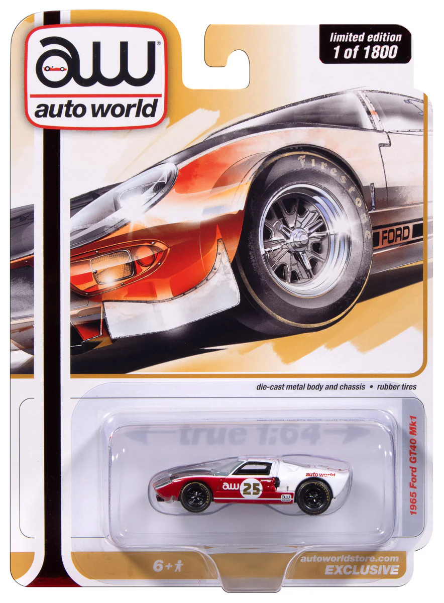 Auto World 1965 Ford GT40 Mk1 (Auto World Store Exclusive) 1:64 Diecast