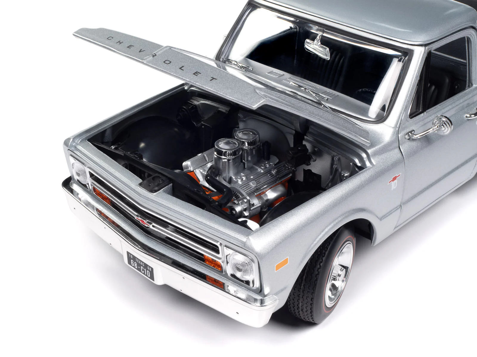 Auto World 1968 Chevy C10 Pickup Stepside 1:18 Scale Diecast - Image 8