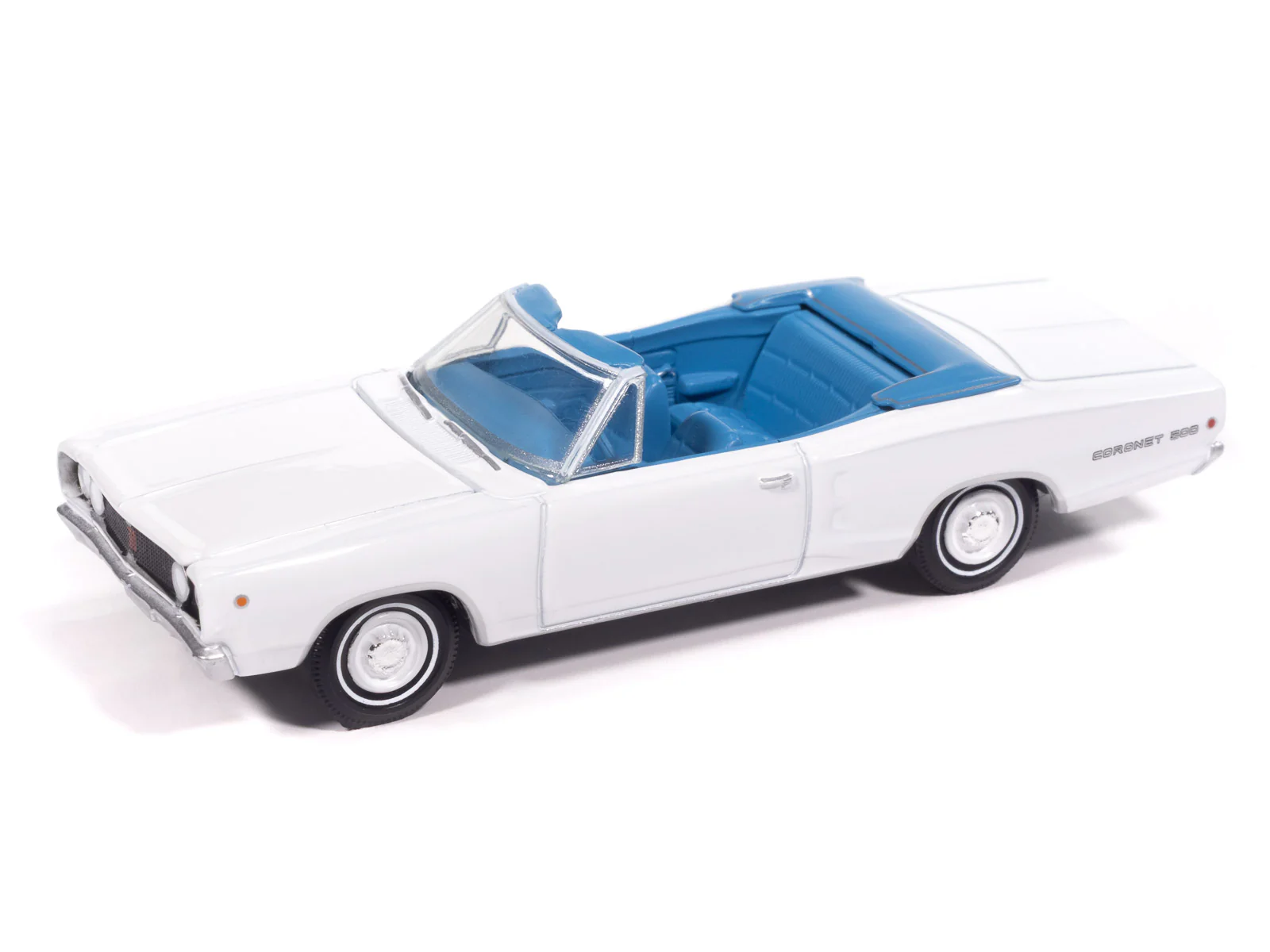 Auto World 1968 Dodge Coronet 500 Convertible (White) 1:64 Diecast - Image 2