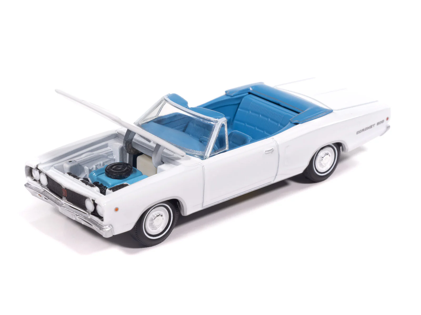 Auto World 1968 Dodge Coronet 500 Convertible (White) 1:64 Diecast - Image 3