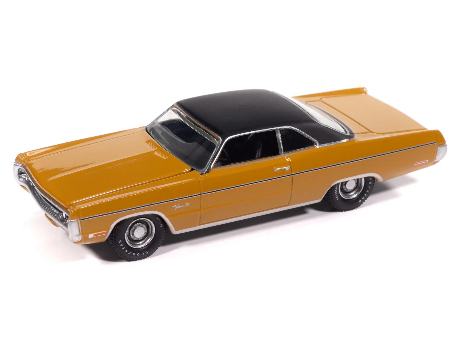 Auto World 1971 Plymouth Fury III (Bahama Yellow) Premium 2025 release 3 1:64 Diecast - Image 2