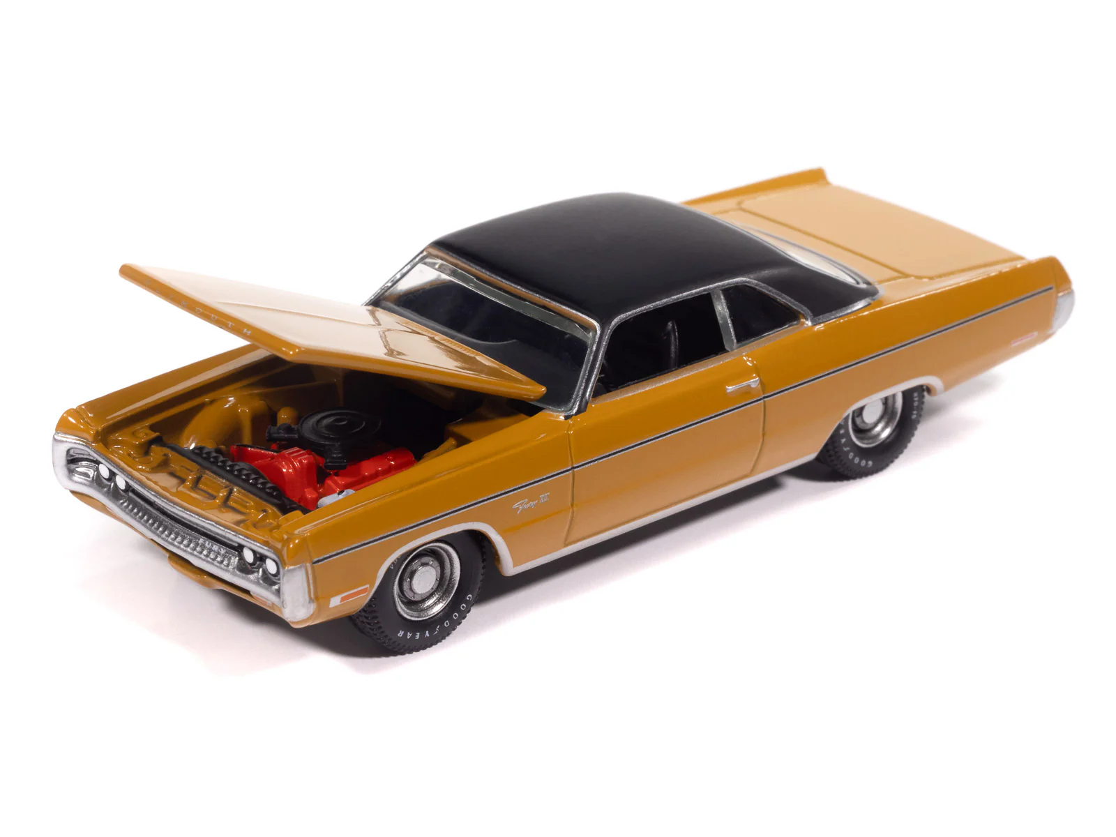 Auto World 1971 Plymouth Fury III (Bahama Yellow) Premium 2025 release 3 1:64 Diecast - Image 3