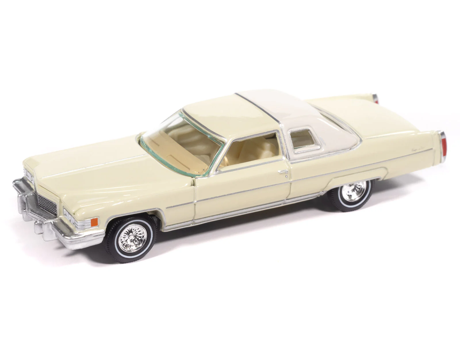 Auto World 1976 Cadillac Coupe de Ville (Phoenician Ivory) 1:64 Diecast - Image 2