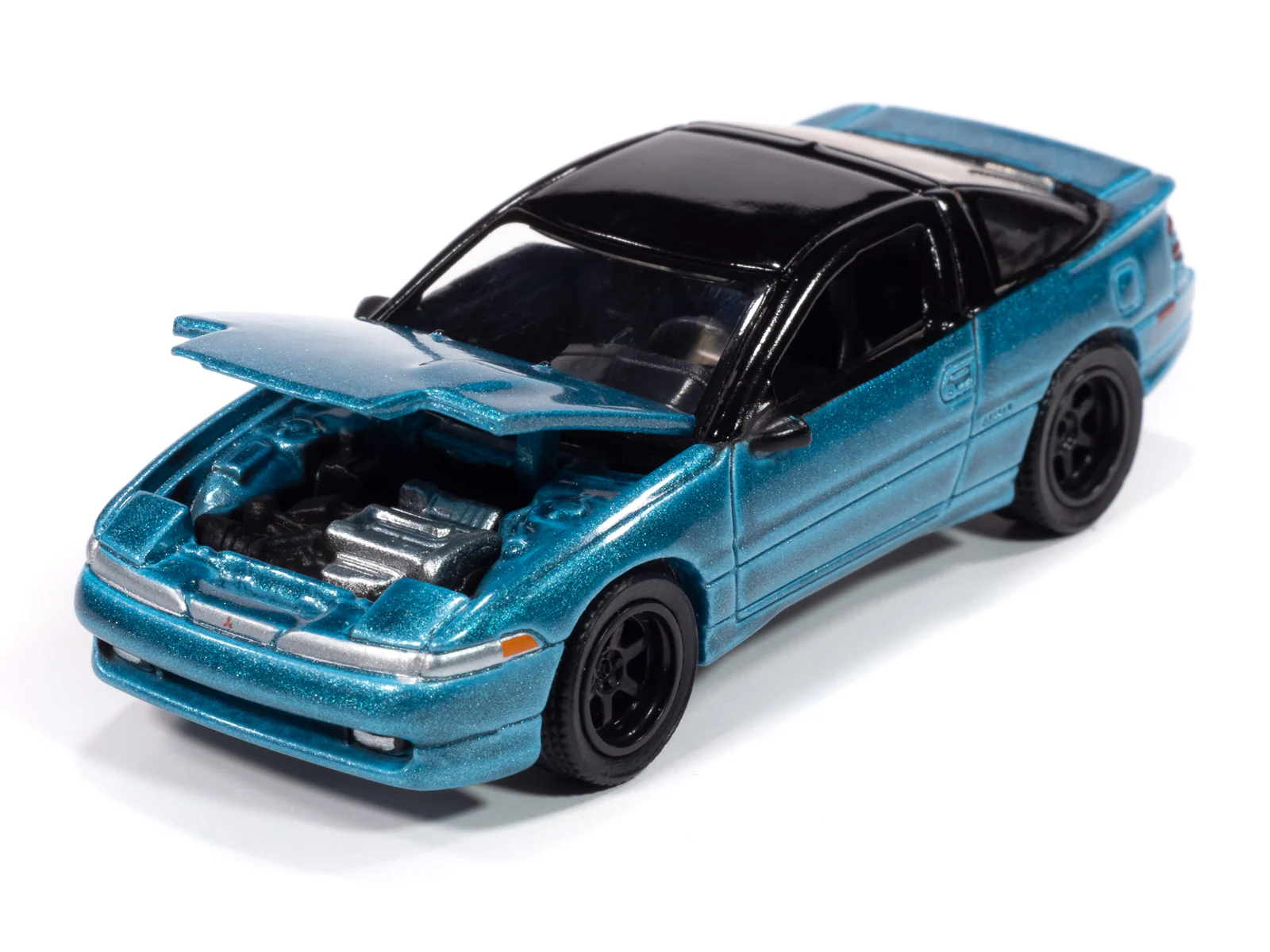 Auto World 1991 Mitsubishi Eclipse GSX (Tennessee Blue) 1:64 Diecast - Image 3