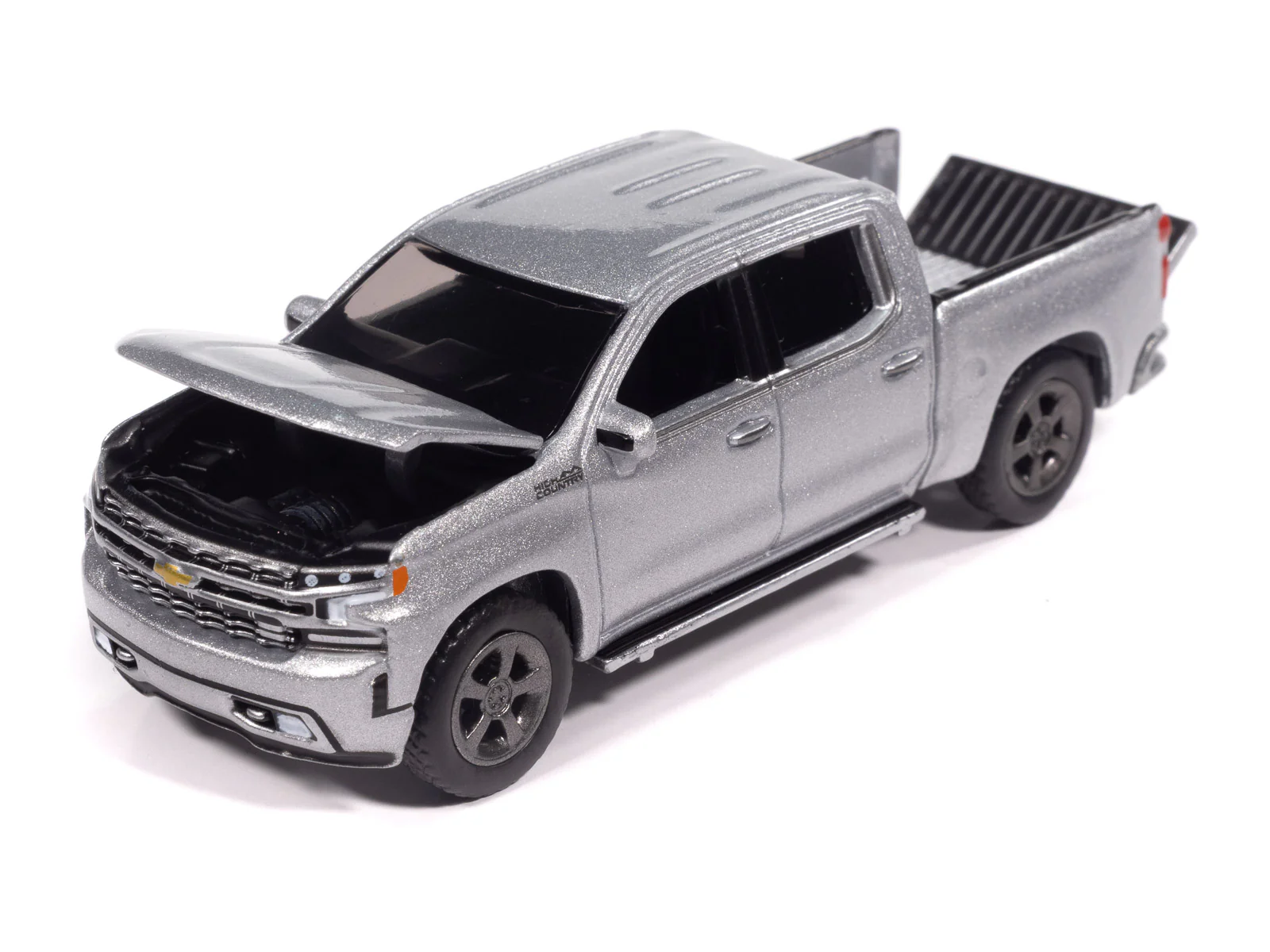 Auto World 2019 Chevy Silverado High Country (Silver Ice) 1:64 Diecast - Image 3