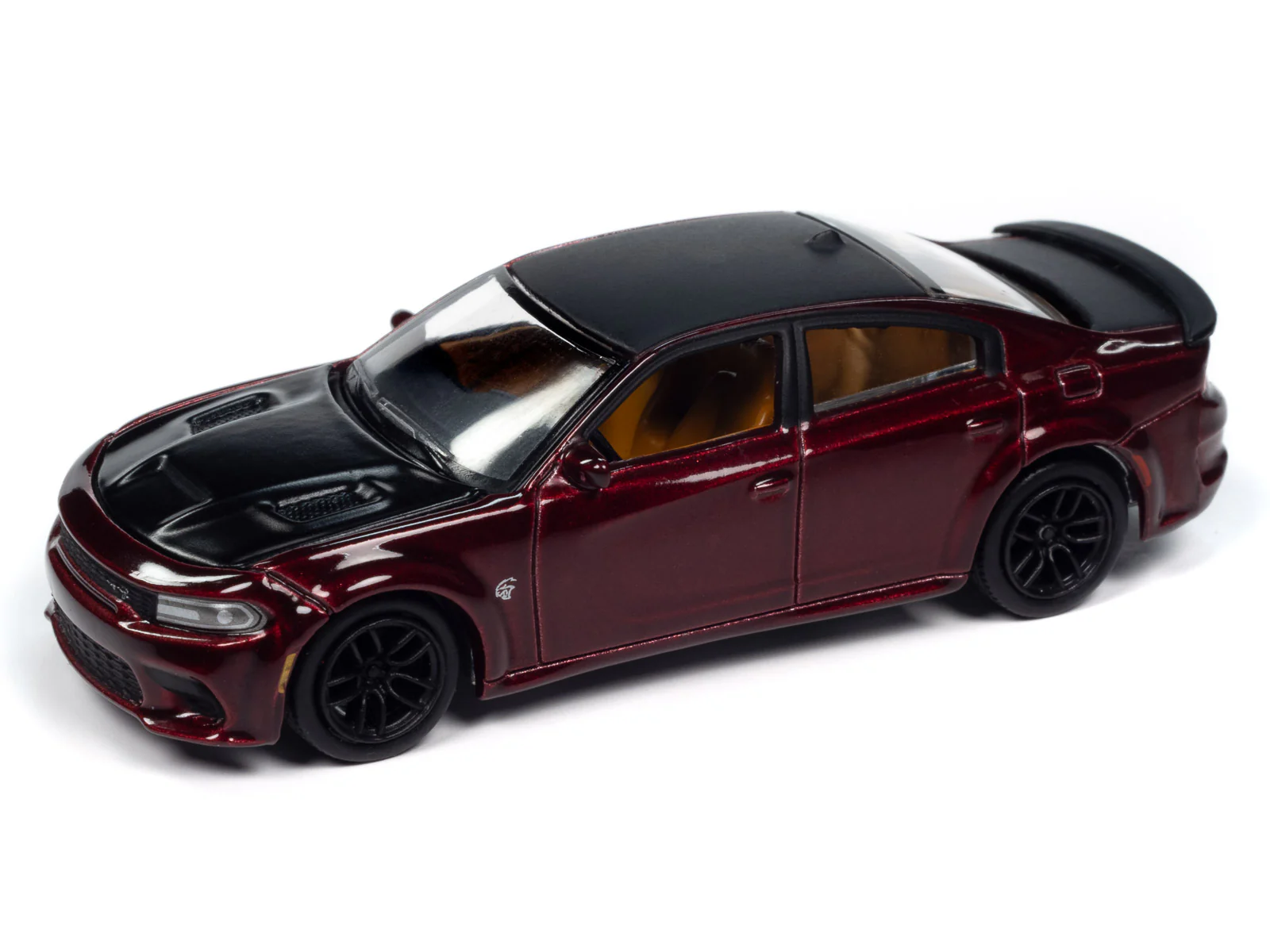 Auto World 2021 Dodge Charger SRT Hellcat Redeye (Octane Red w/Flat Black Top/Hood) 1:64 Diecast - Image 2