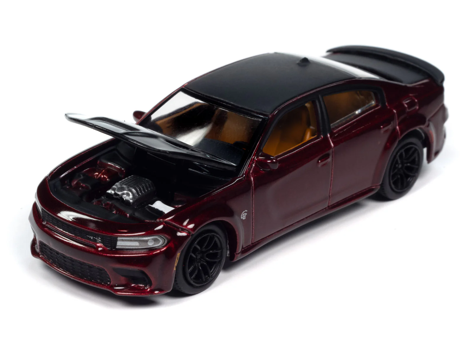 Auto World 2021 Dodge Charger SRT Hellcat Redeye (Octane Red w/Flat Black Top/Hood) 1:64 Diecast - Image 3
