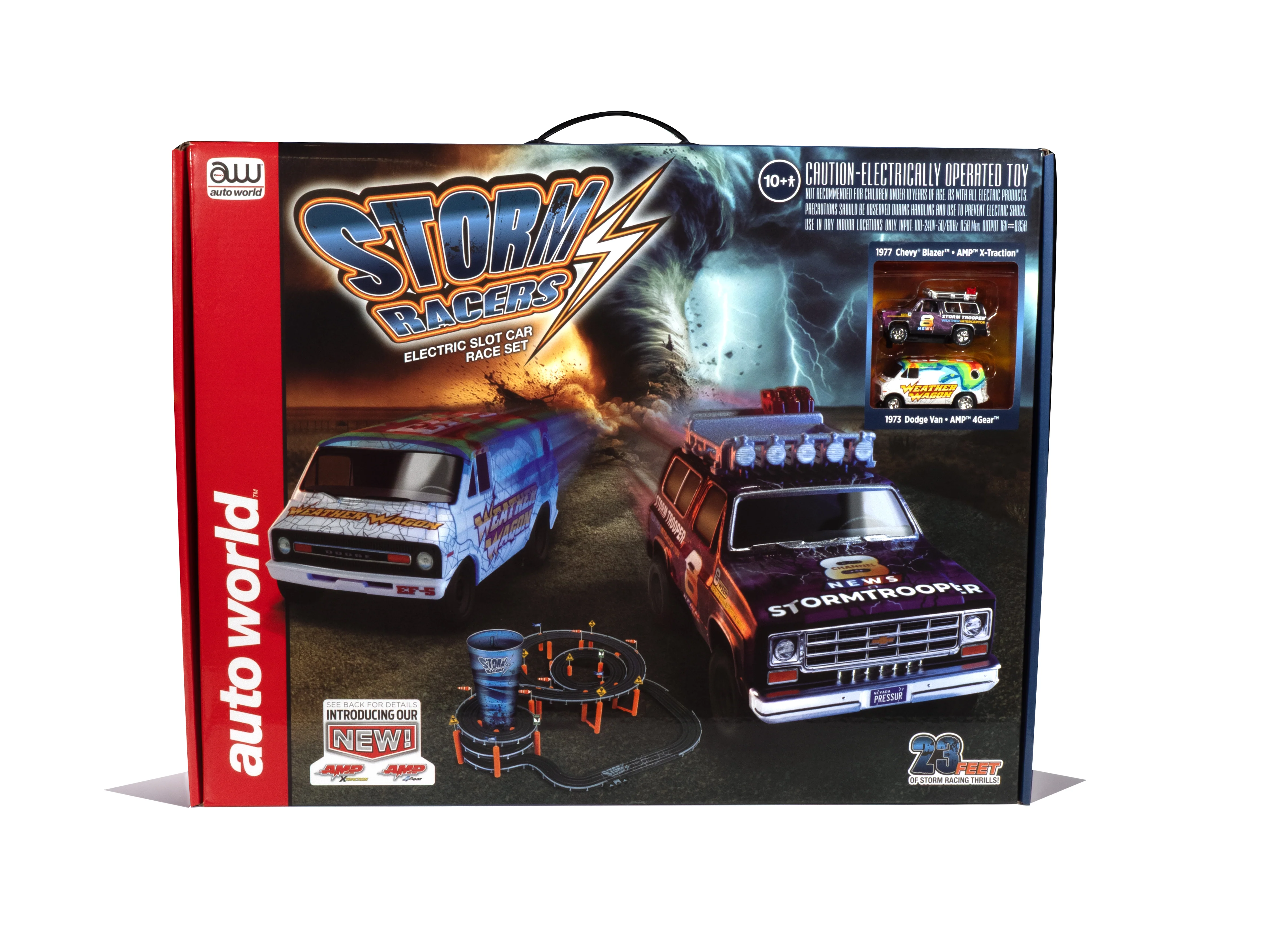 Auto World 23' Storm Racers Slot Race Set HO Scale - Image 4