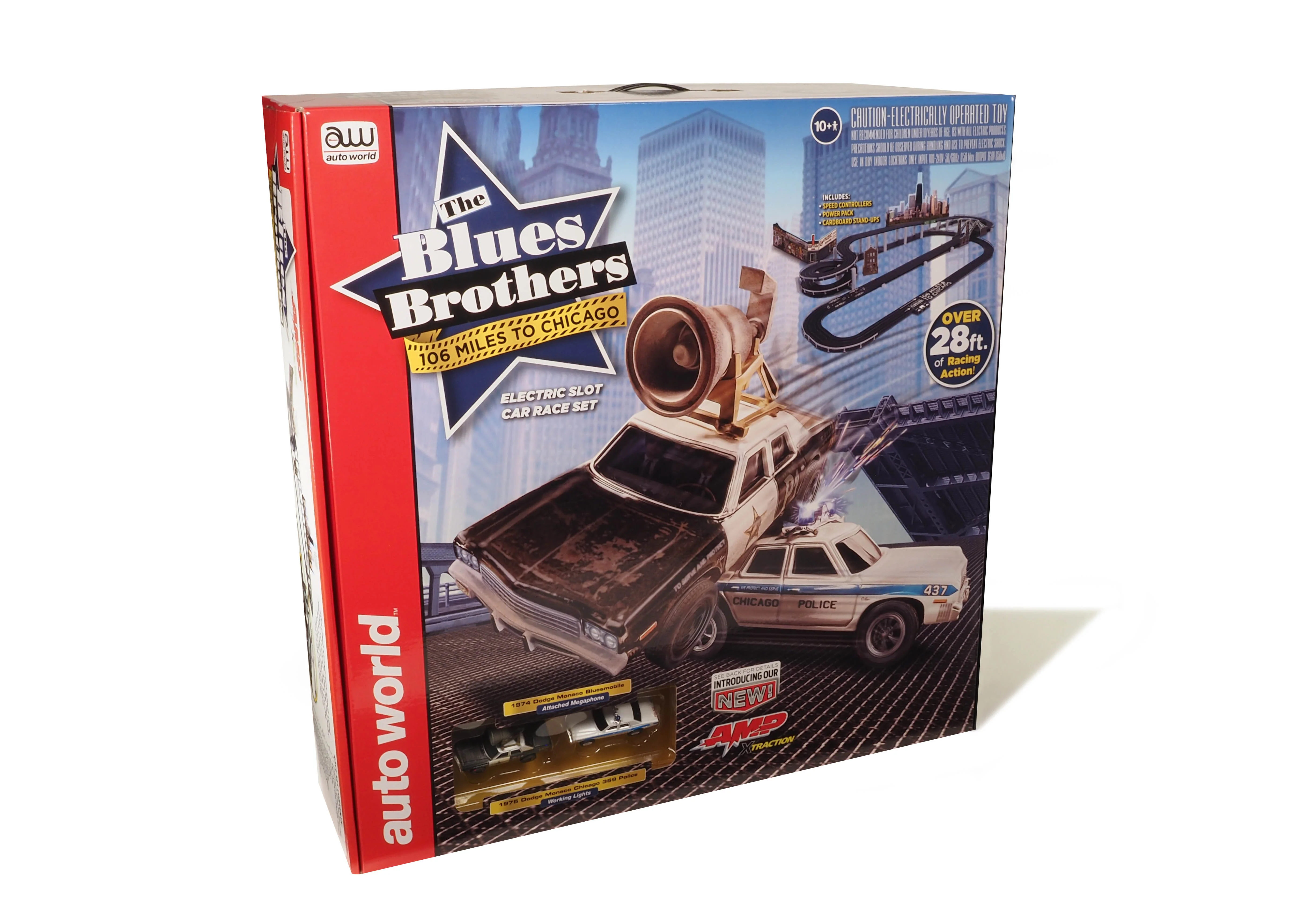 Auto World 28' Blues Brothers "106 Miles to Chicago" Slot Race Set HO Scale - Image 6