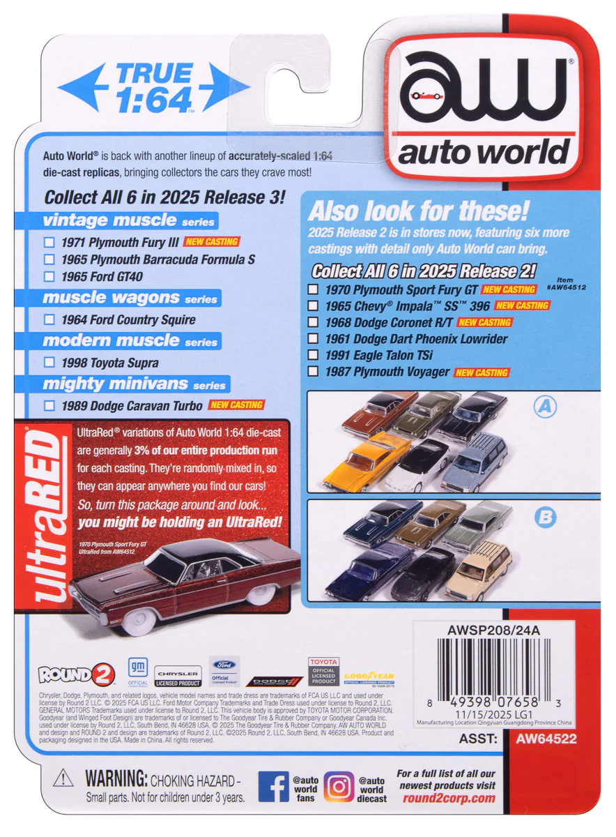 Auto World Premium 2025 Release 3 Set A (6-Car Sealed Case) 1:64 Diecast - Image 9