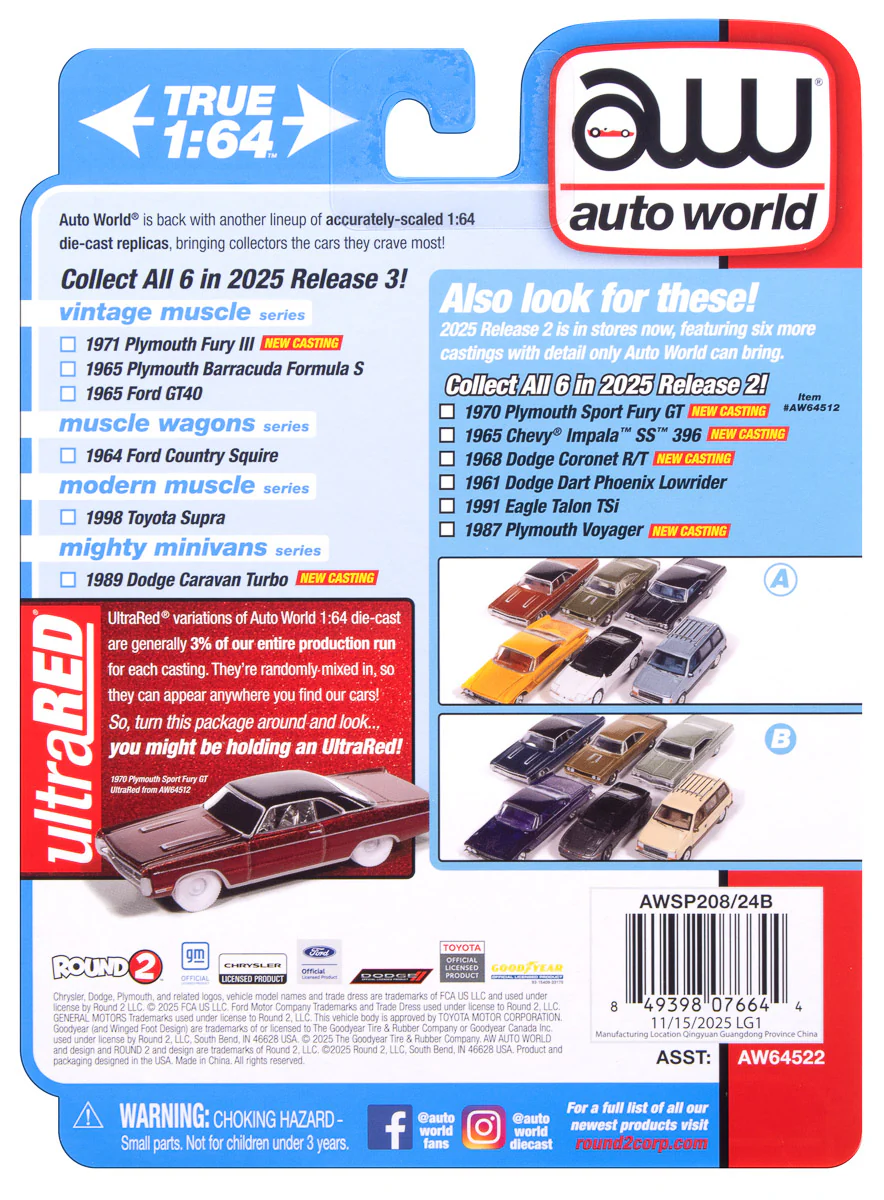 Auto World Premium 2025 Release 3 Set B (6-Car Sealed Case) 1:64 Diecast - Image 9