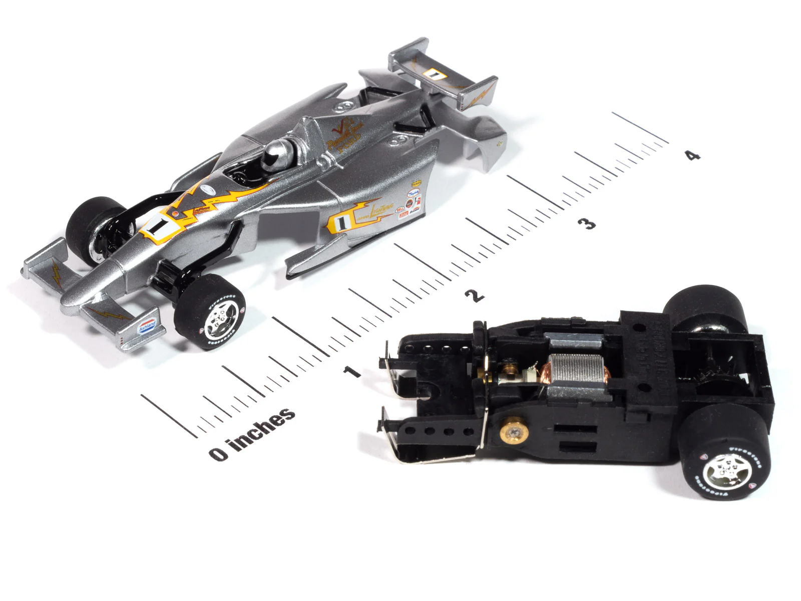 Auto World Super III 2014 Indy Car Johnny Lightning Special #1 (Gray) HO Scale Slot Car - Image 3