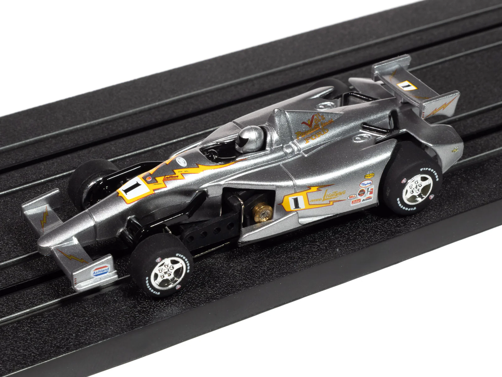 Auto World Super III 2014 Indy Car Johnny Lightning Special #1 (Gray) HO Scale Slot Car - Image 4
