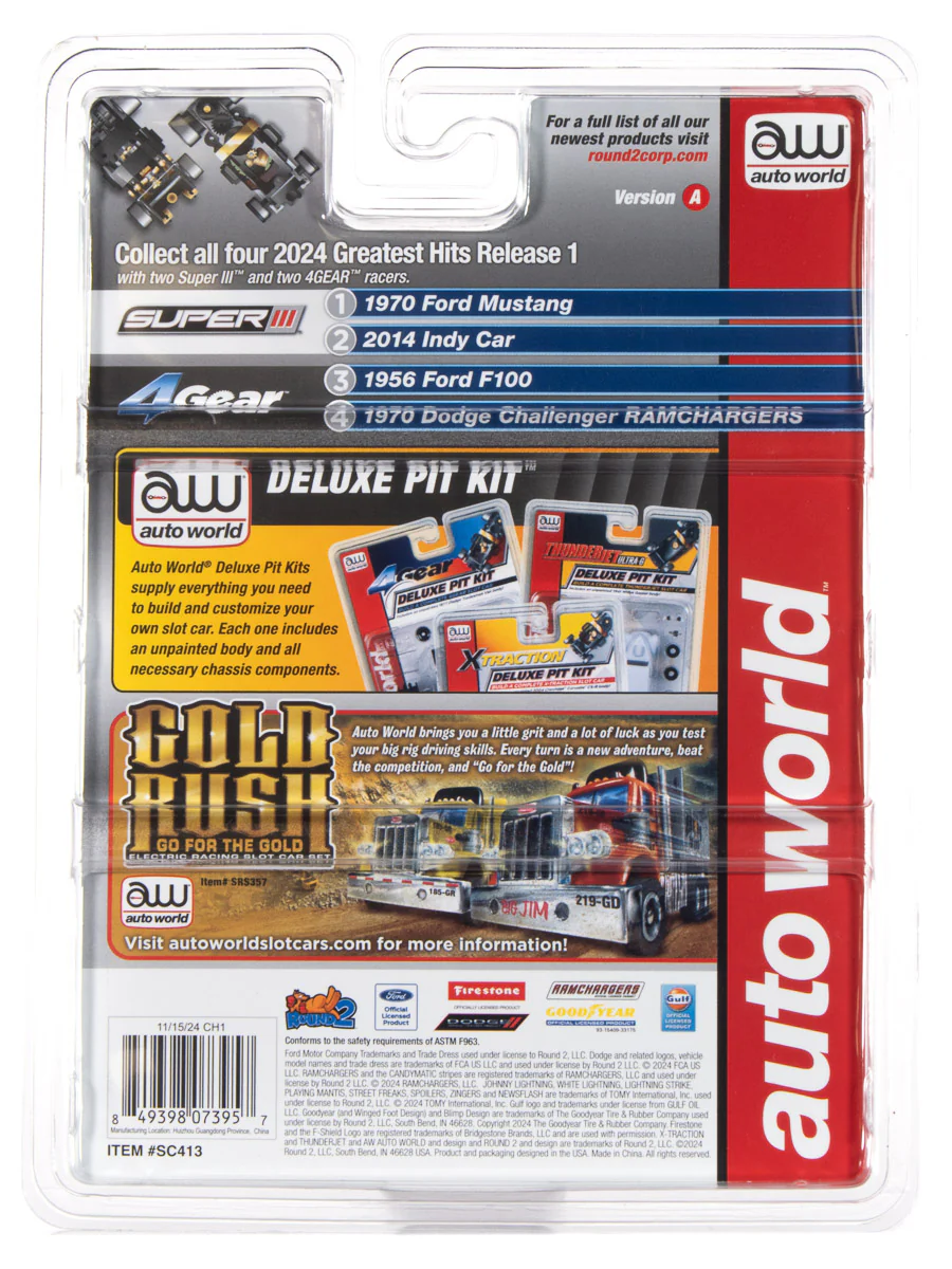 Auto World Super III 2014 Indy Car Johnny Lightning Special #1 (Gray) HO Scale Slot Car - Image 5