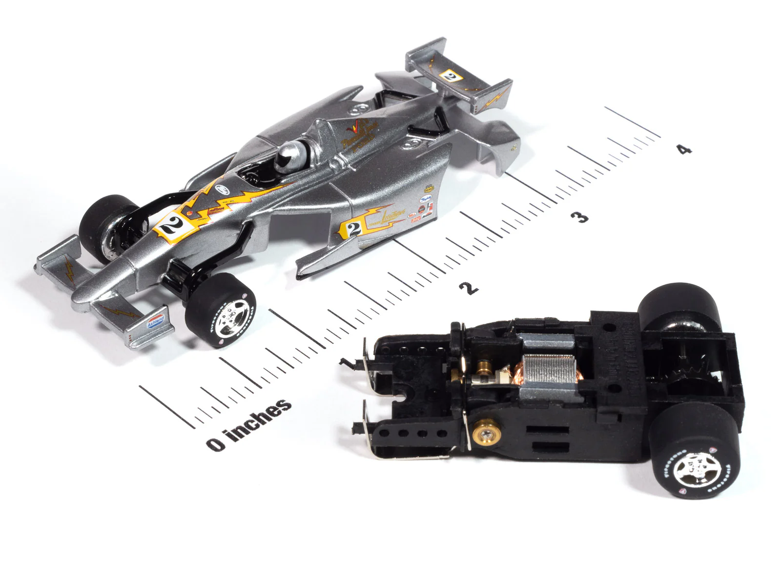 Auto World Super III 2014 Indy Car Johnny Lightning Special #2 (Gray) HO Scale Slot Car - Image 3