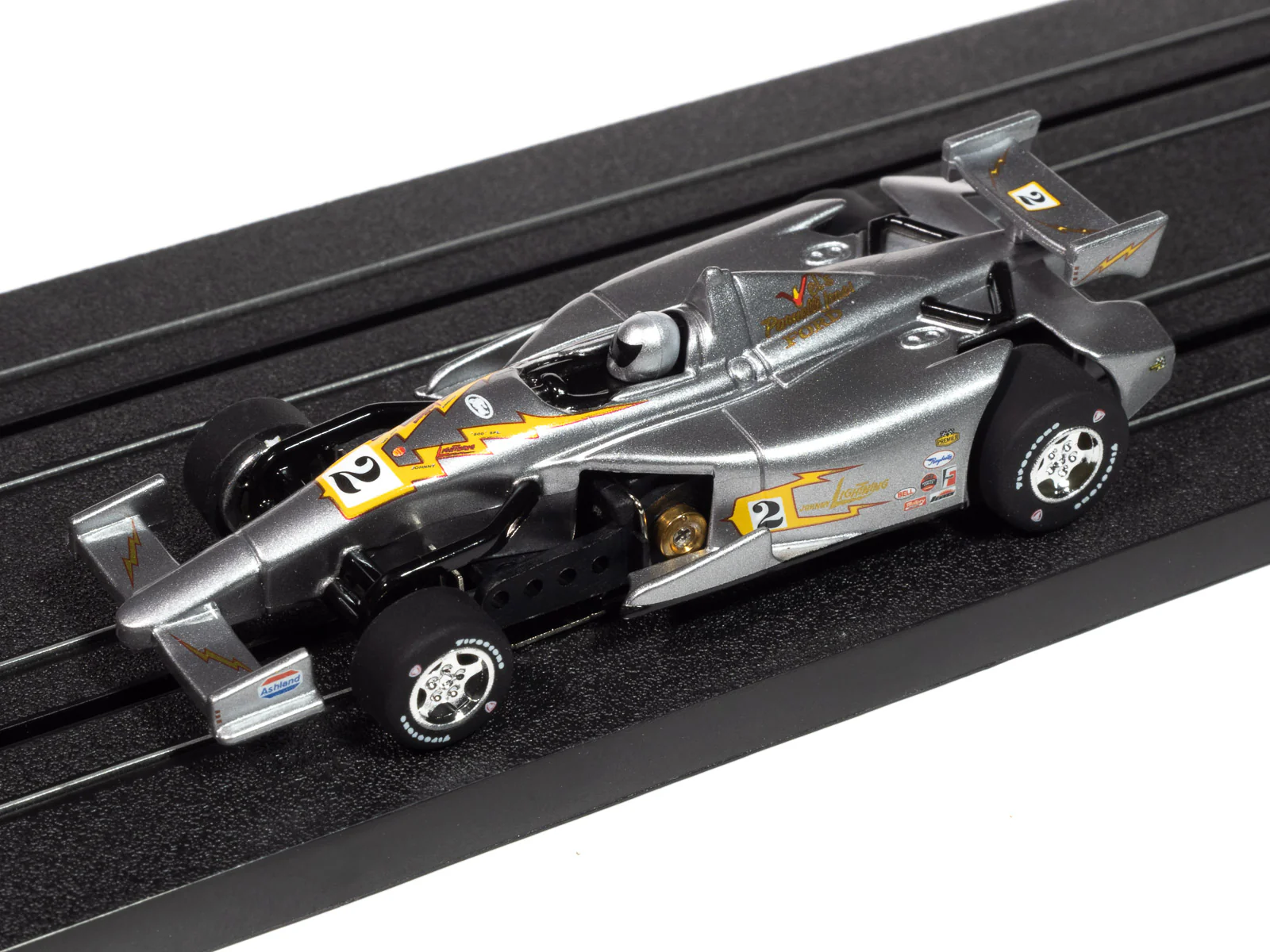 Auto World Super III 2014 Indy Car Johnny Lightning Special #2 (Gray) HO Scale Slot Car - Image 4