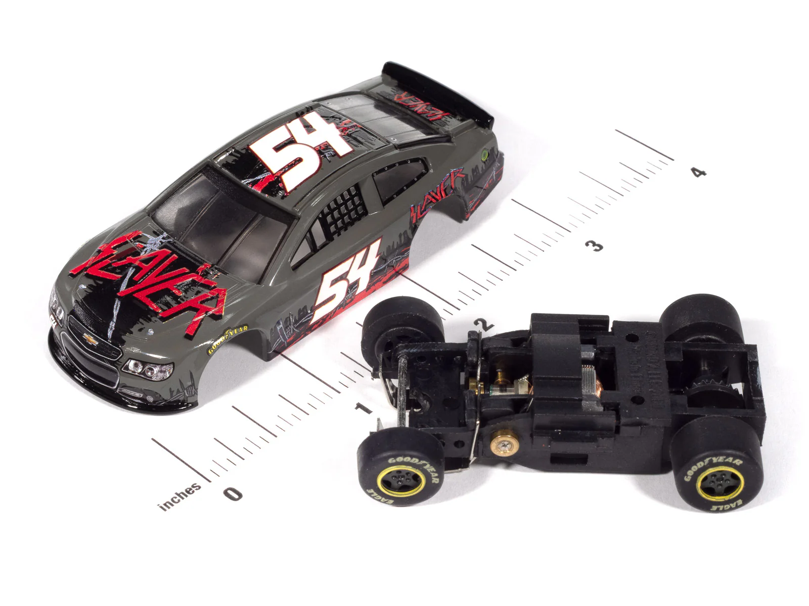 Auto World Super III 2015 Chevy SS Slayer (Gray) HO Scale Slot Car - Image 3