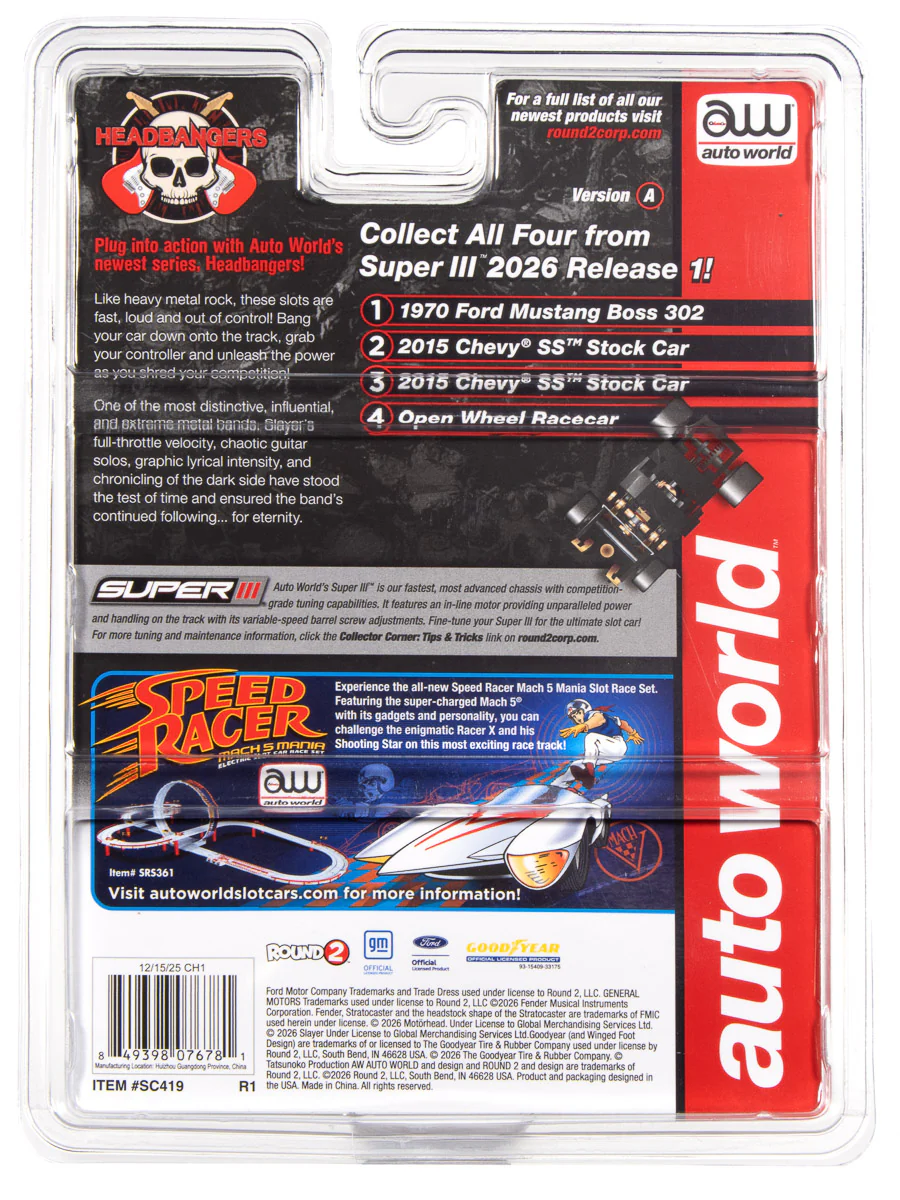 Auto World Super III 2015 Chevy SS Slayer (Gray) HO Scale Slot Car - Image 5