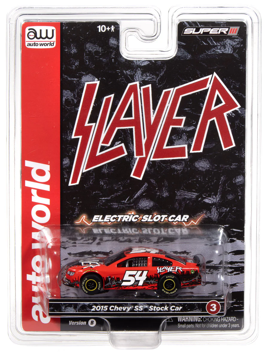 Auto World Super III 2015 Chevy SS Slayer (Red) HO Scale Slot Car
