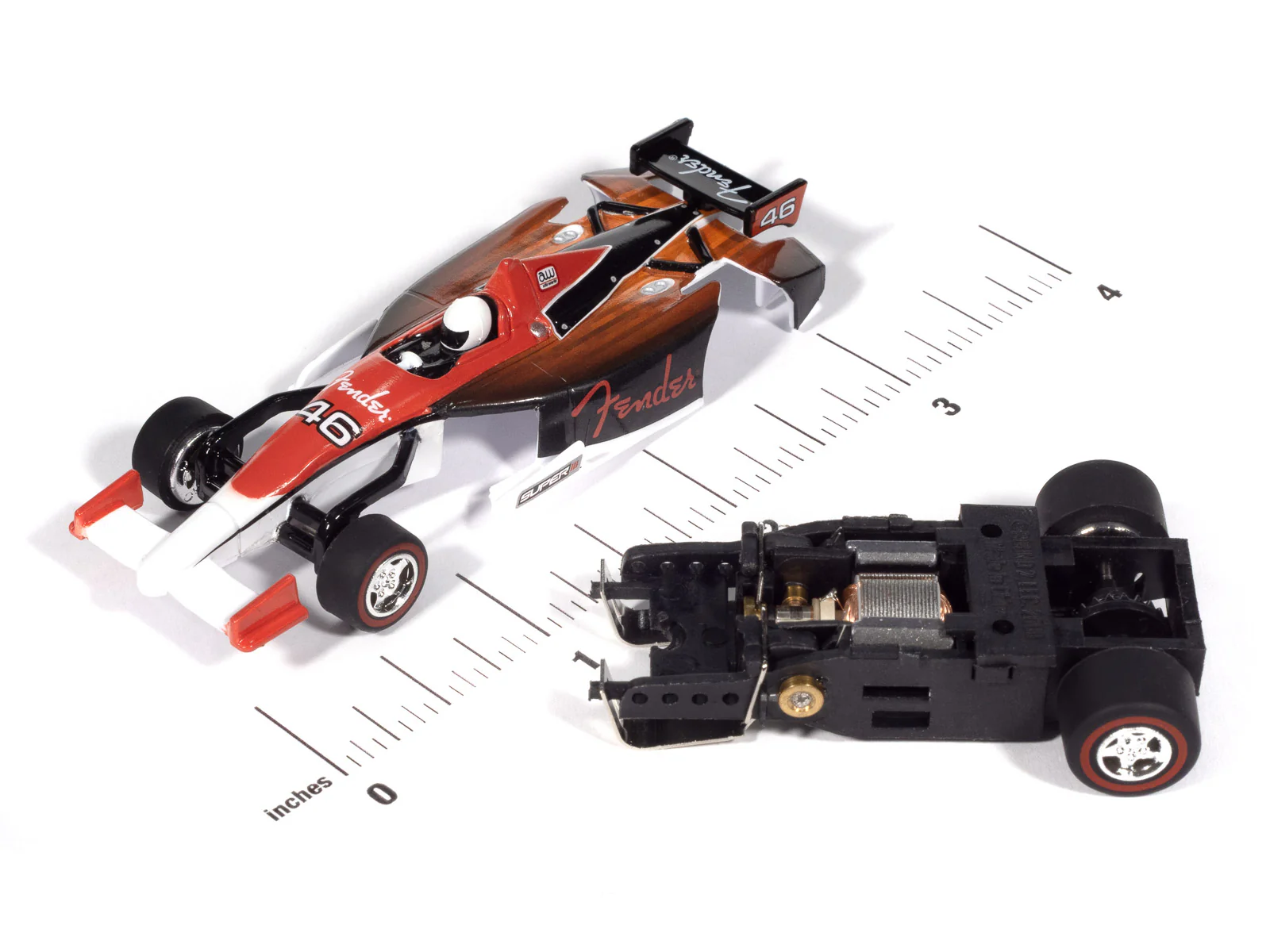 Auto World Super III Indy Car Fender (Red Top) HO Scale Slot Car - Image 3