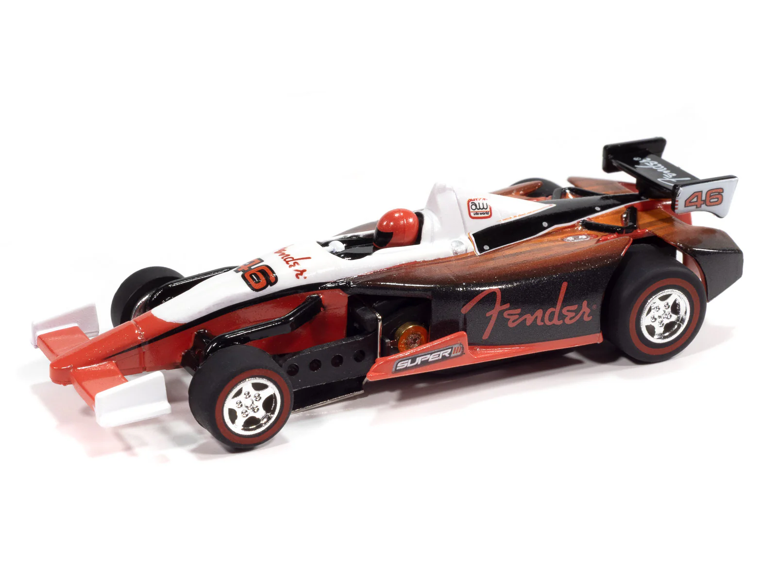 Auto World Super III Indy Car Fender (White Top) HO Scale Slot Car - Image 2