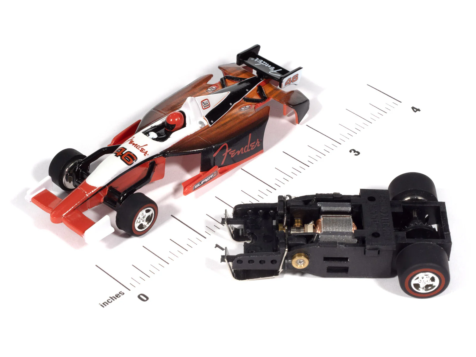 Auto World Super III Indy Car Fender (White Top) HO Scale Slot Car - Image 3