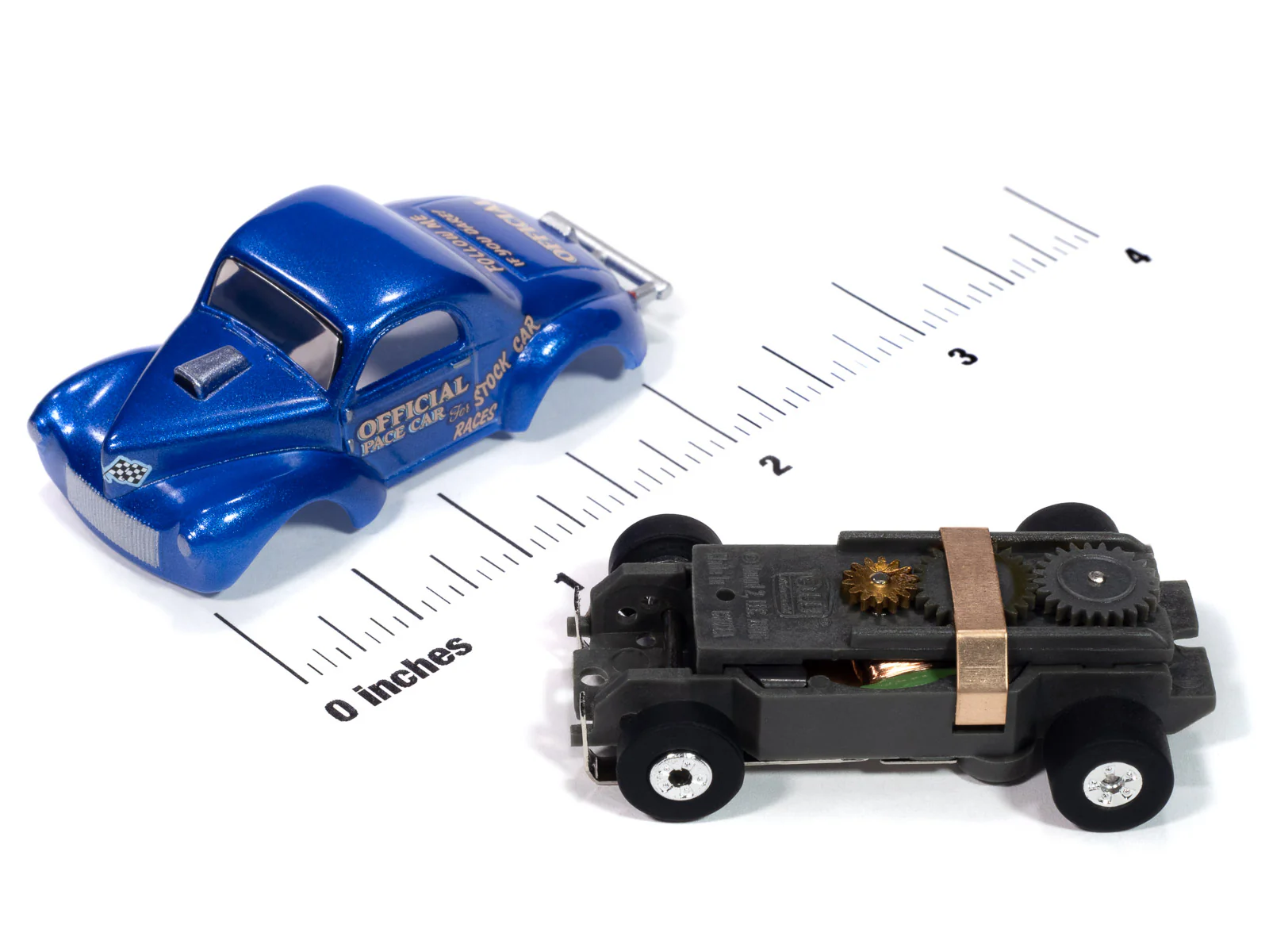 Auto World Thunderjet 1941 Willys Coupe (Blue) HO Scale Slot Car - Image 3