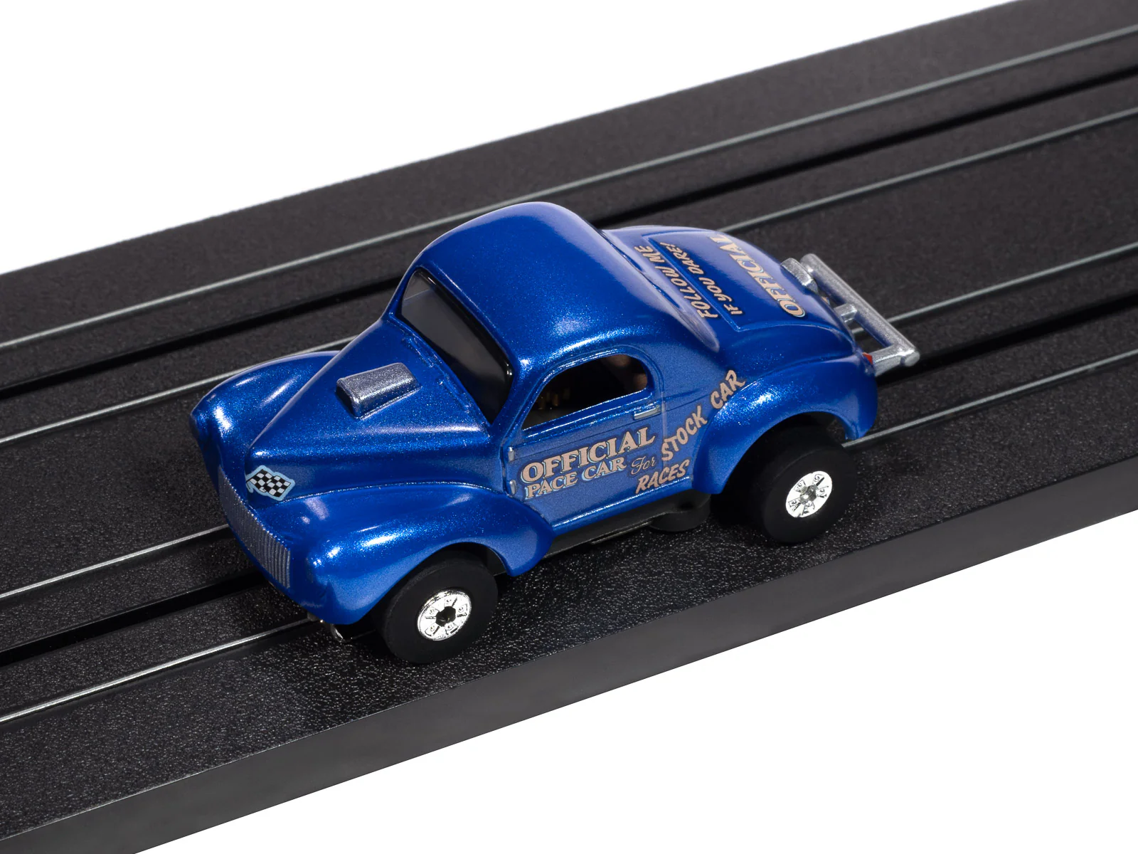 Auto World Thunderjet 1941 Willys Coupe (Blue) HO Scale Slot Car - Image 4