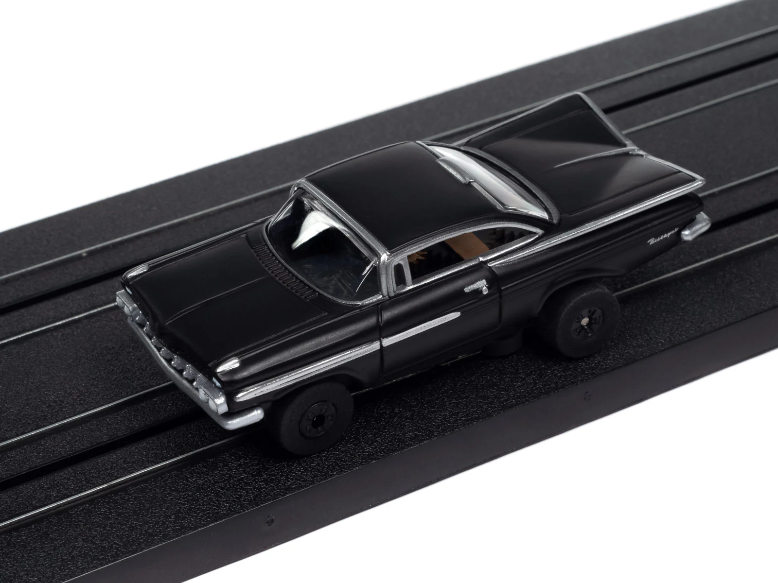 Auto World Thunderjet 1959 Chevy Impala - Gloss Black HO Scale Slot Car - Image 4