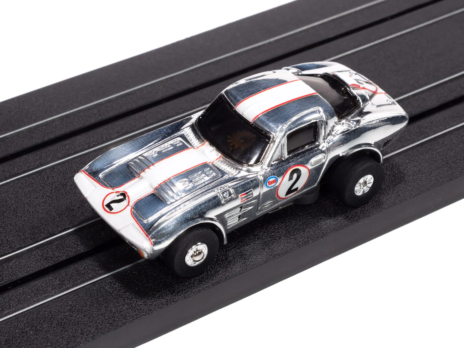 Auto World Thunderjet 1964 Corvette Grand Sport (Chrome) HO Scale Slot Car - Image 4