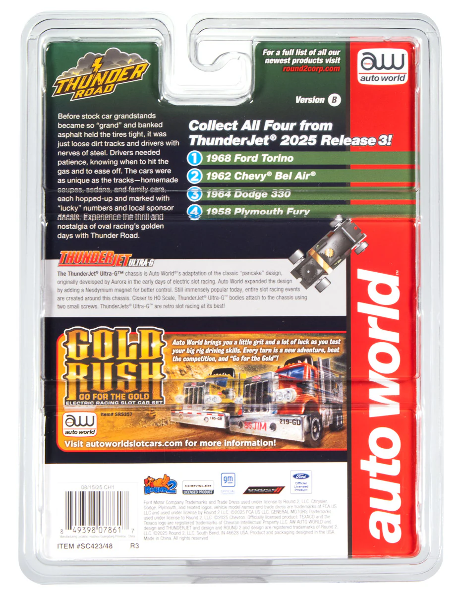 Auto World Thunderjet 1964 Dodge 330 Pro Stock (Green & Silver) HO Scale Slot Car - Image 5