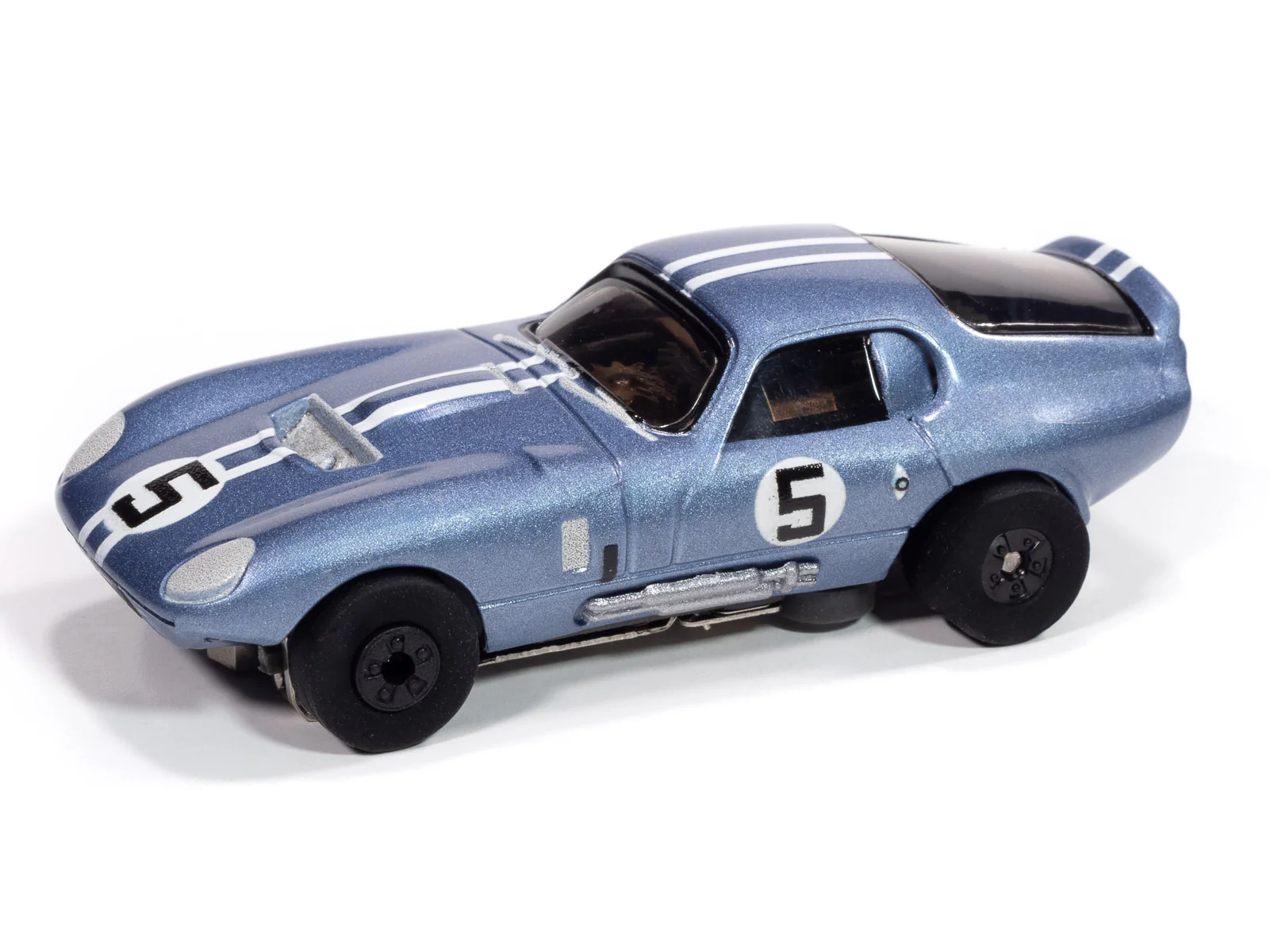 Auto World Thunderjet 1965 Shelby Cobra Daytona Coupe (Metallic Blue) HO Scale Slot Car - Image 2