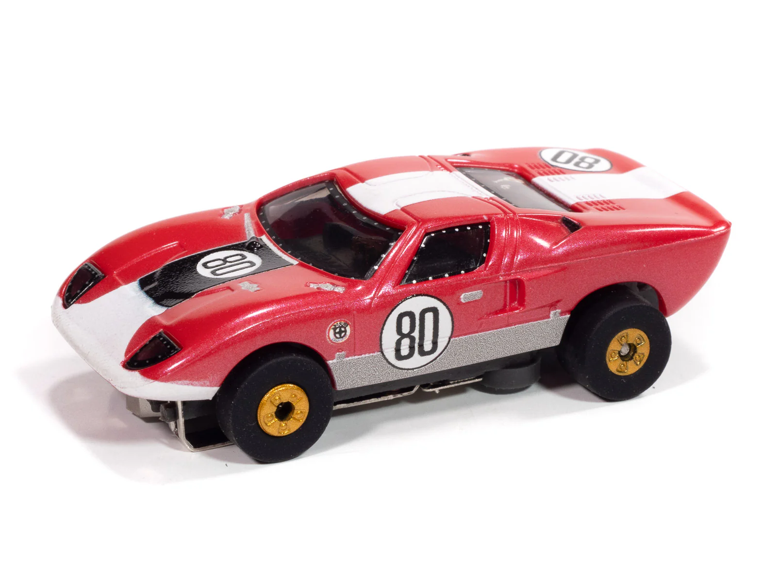 Auto World Thunderjet 1966 Ford GT40 (Carmine) HO Scale Slot Car - Image 2