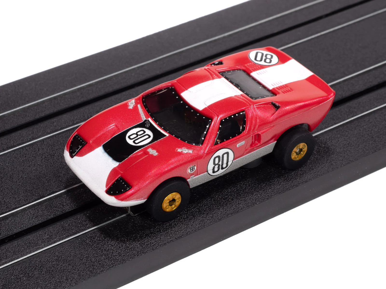 Auto World Thunderjet 1966 Ford GT40 (Carmine) HO Scale Slot Car - Image 4