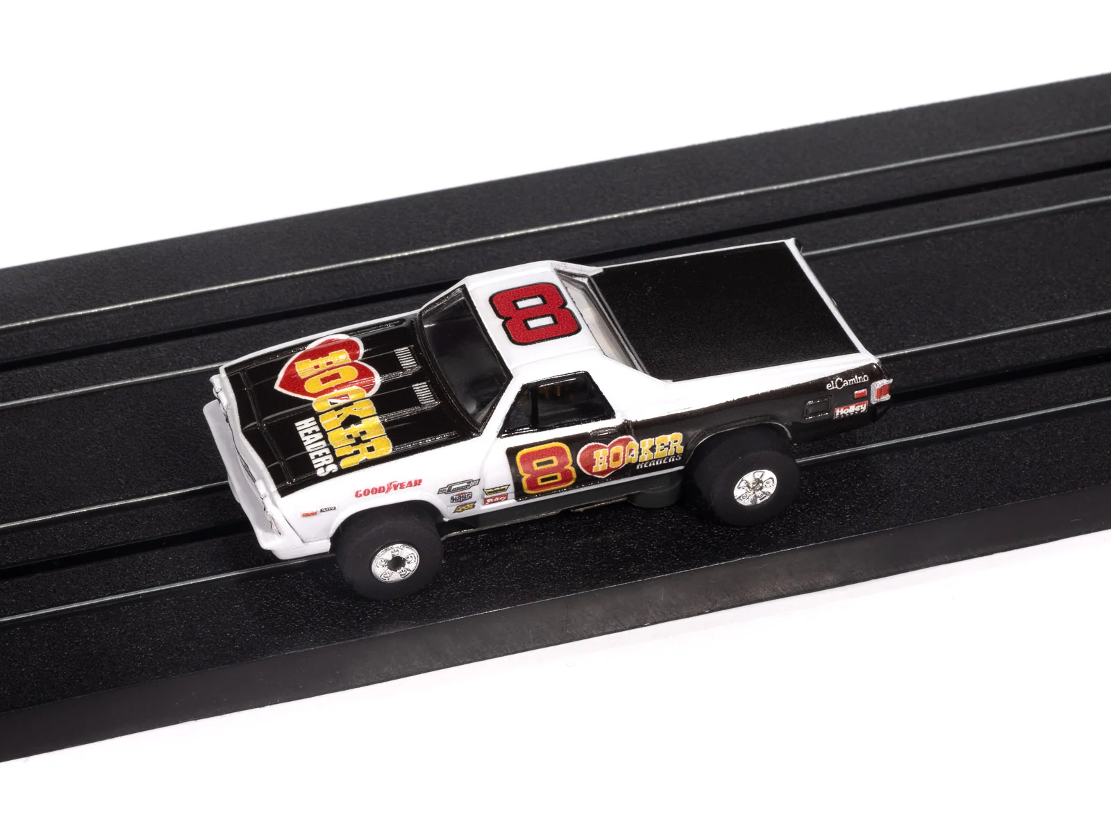 Auto World Thunderjet 1969 Chevy El Camino (Black & White) HO Scale Slot Car - Image 3