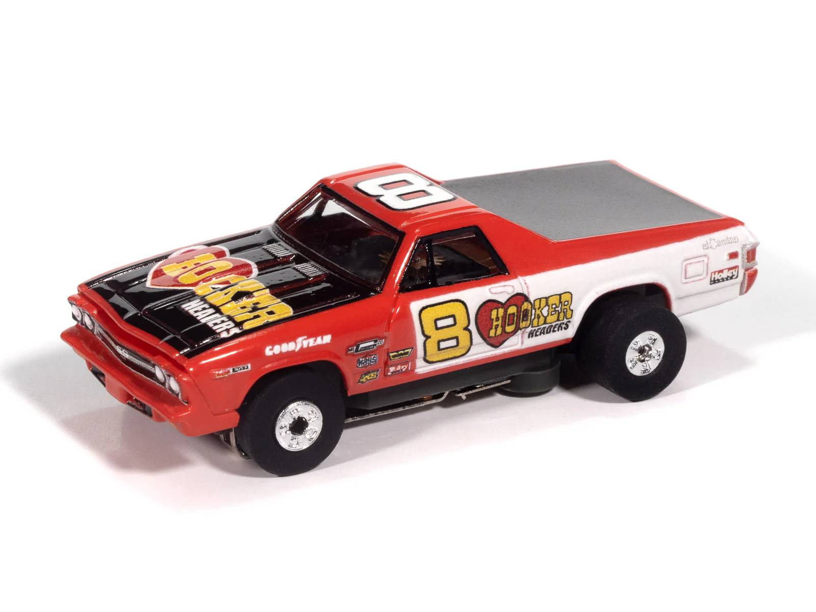 Auto World Thunderjet 1969 Chevy El Camino (Red & White) HO Scale Slot Car - Image 2