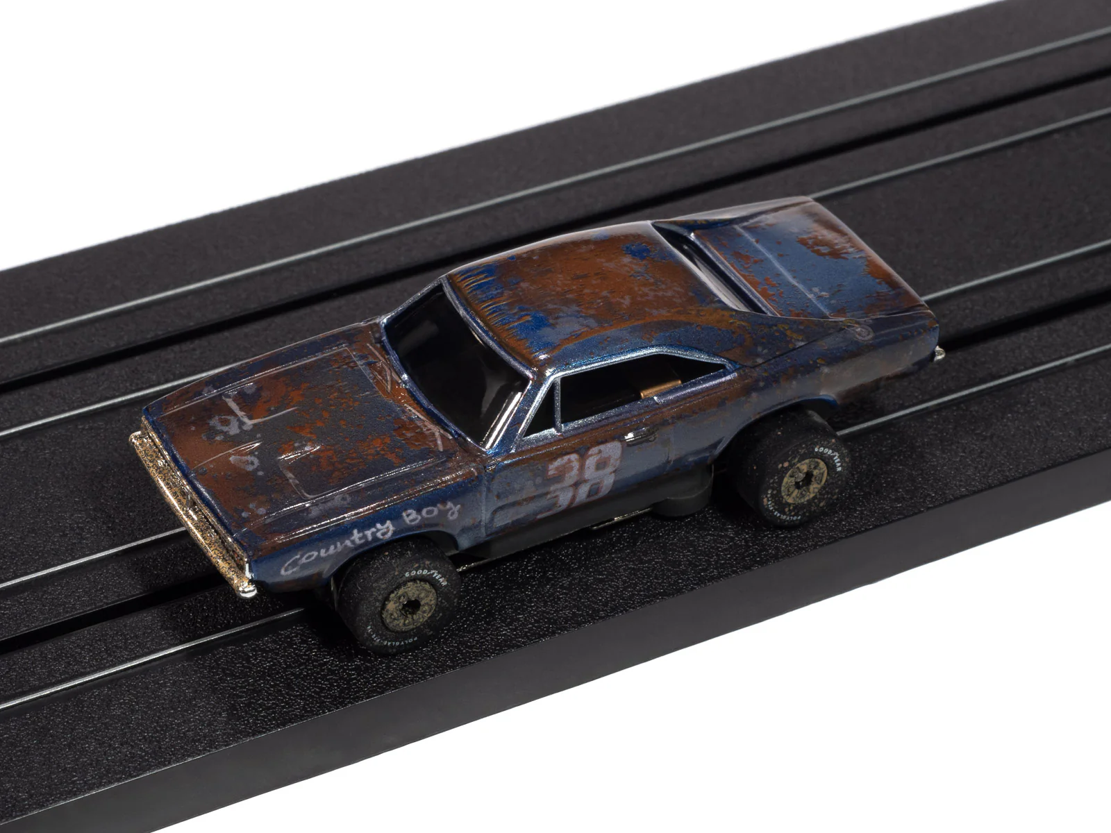 Auto World Thunderjet 1969 Dodge Charger (Dark Blue) HO Scale Slot Car - Image 4