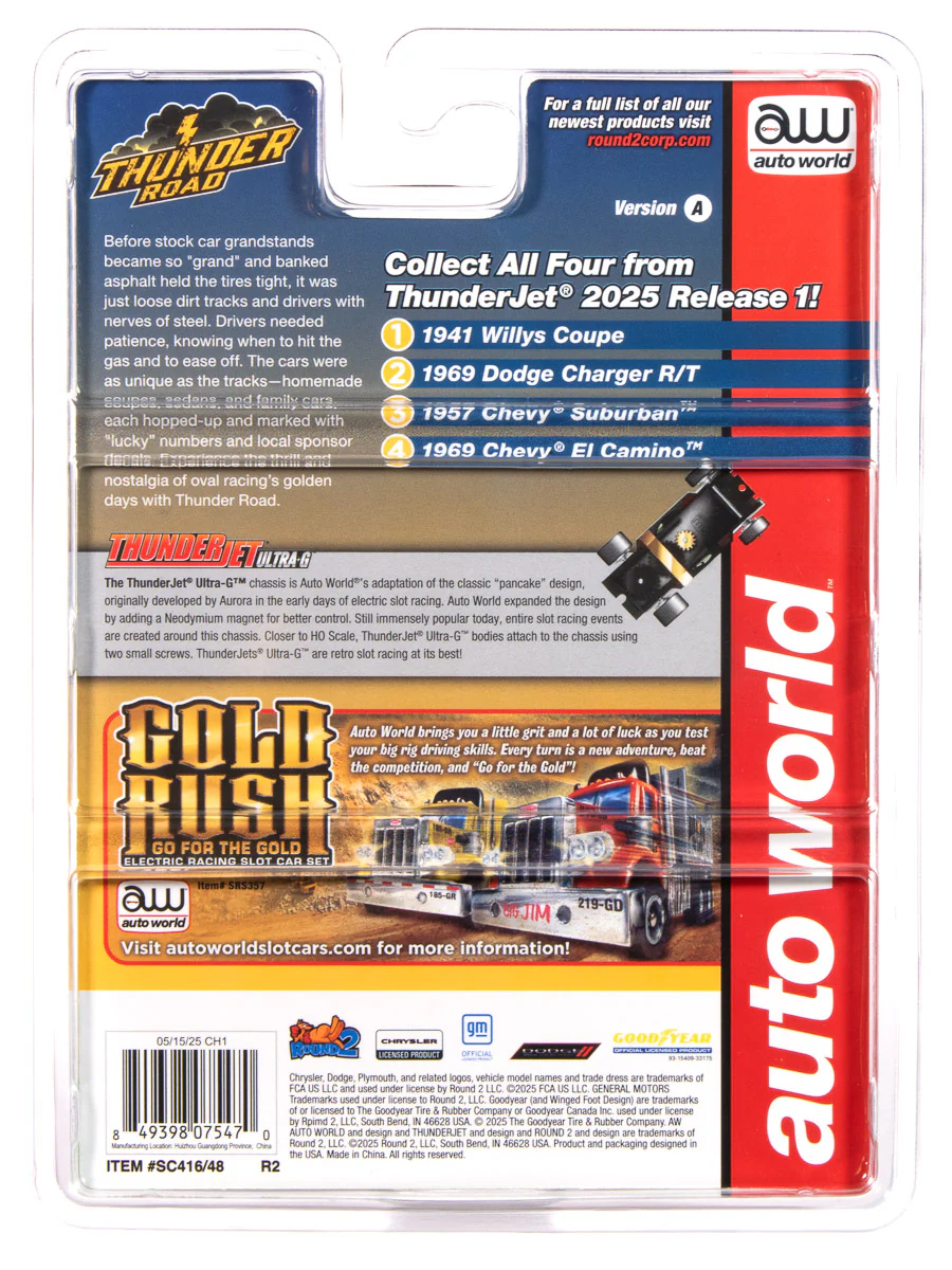Auto World Thunderjet 1969 Dodge Charger (Dark Blue) HO Scale Slot Car - Image 5